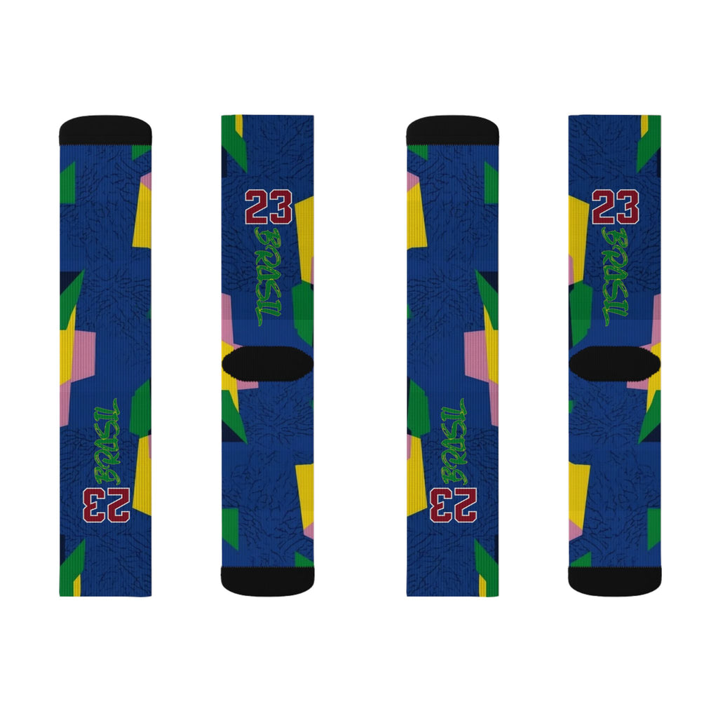 Matching Socks for Jordan 3 Retro Brazil Inspired Design