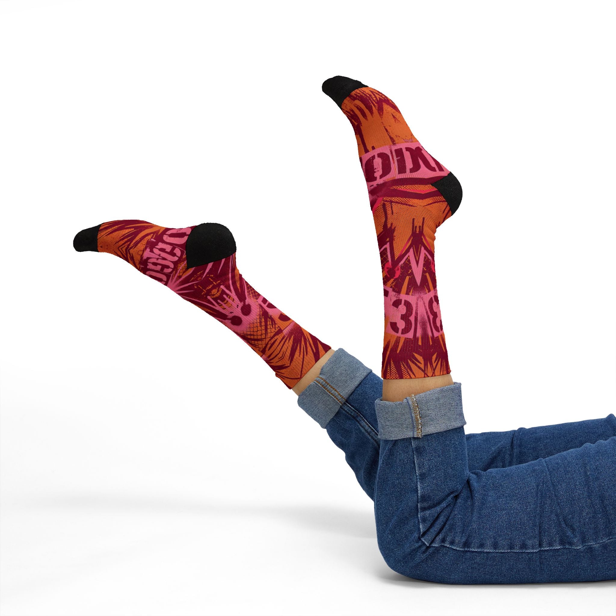 Socks to Match LB 23 Good Intentions Matching Crew Socks | LeBron Legacy Pink Orange Socks