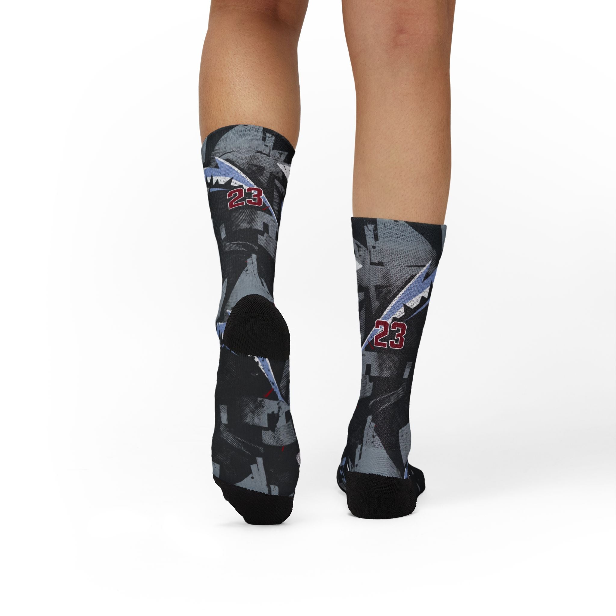 Jordan 5 Retro OG Black Metallic Reimagined matching Crew Socks | Fighter Jet Aviation Streetwear