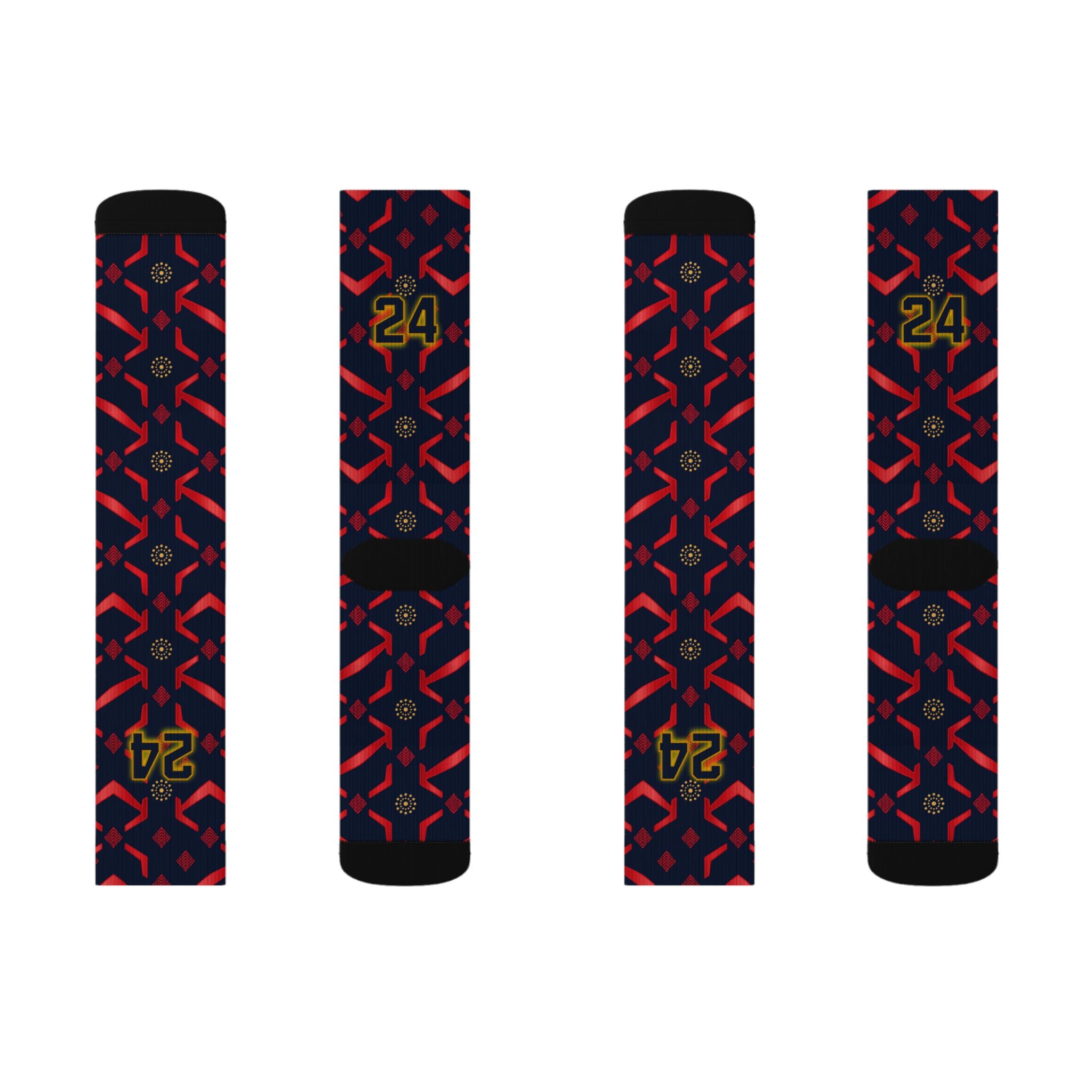 Socks to match Caitlin Clark Zoom Kobe 5 Protro 'Indiana Fever'
