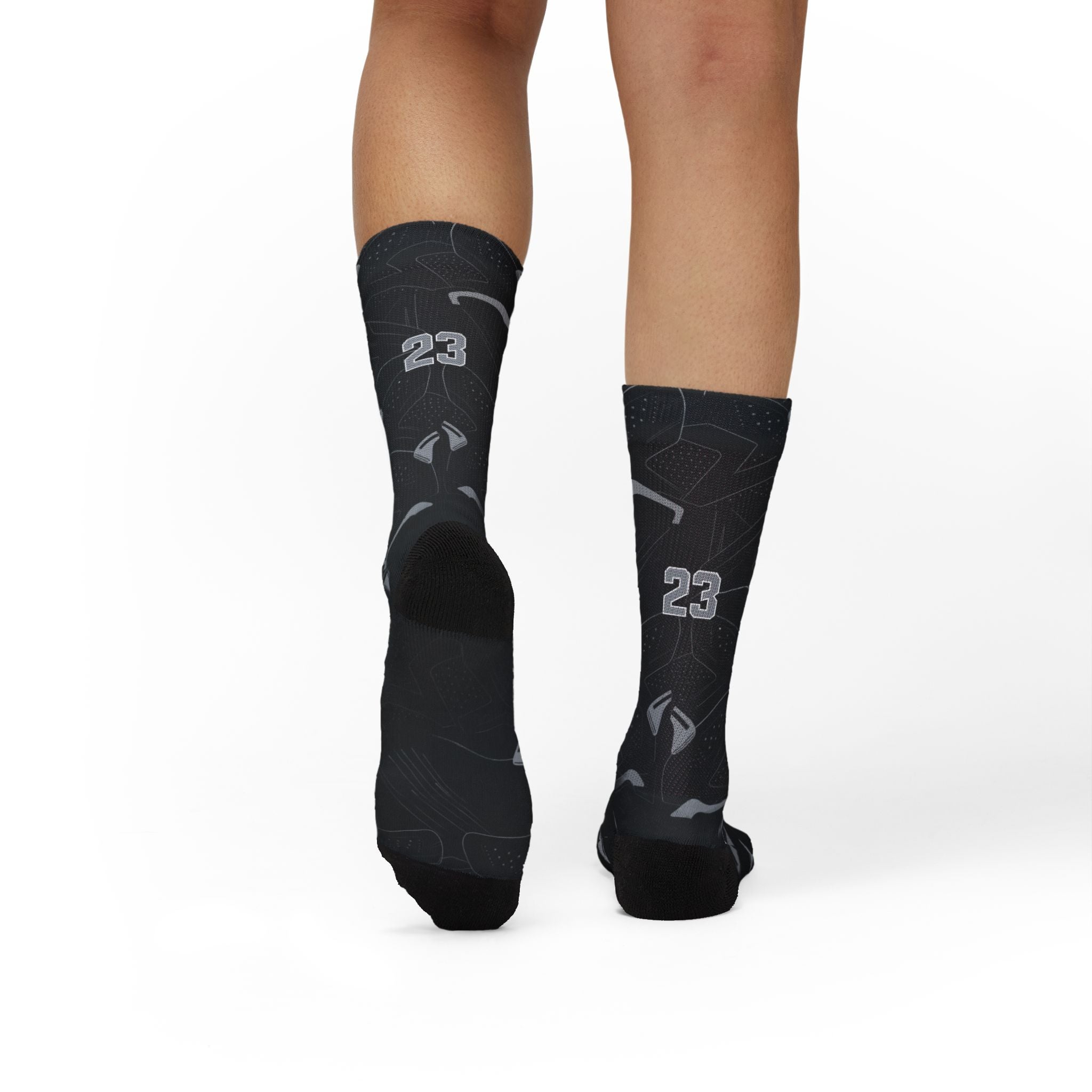 Jordan 6 Retro Cap and Gown matching Crew Socks | Black Graduation Achievement