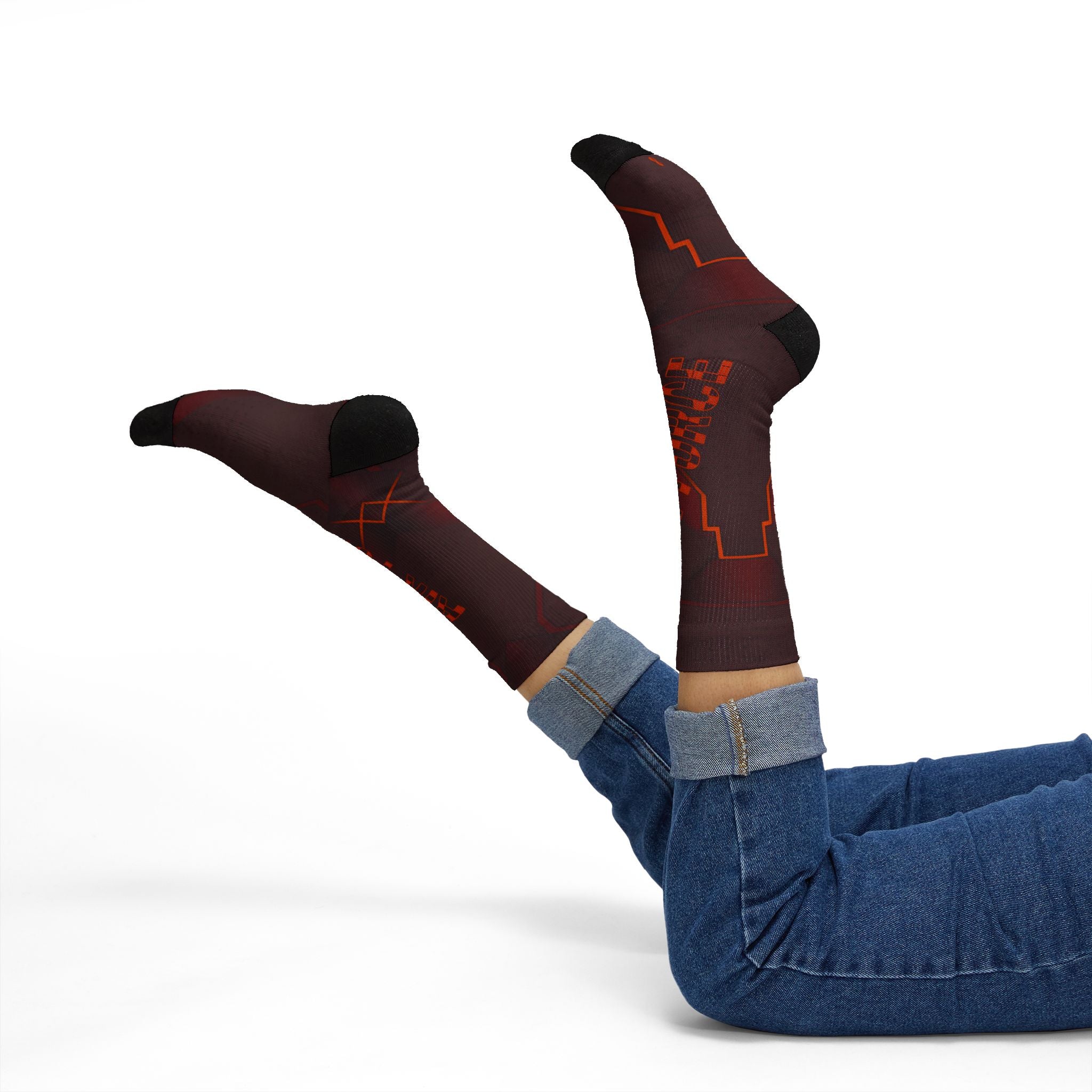 Socks to Match Air Force 1 Low Patent Leather Dark Team Red Matching Crew Socks | Burgundy Premium