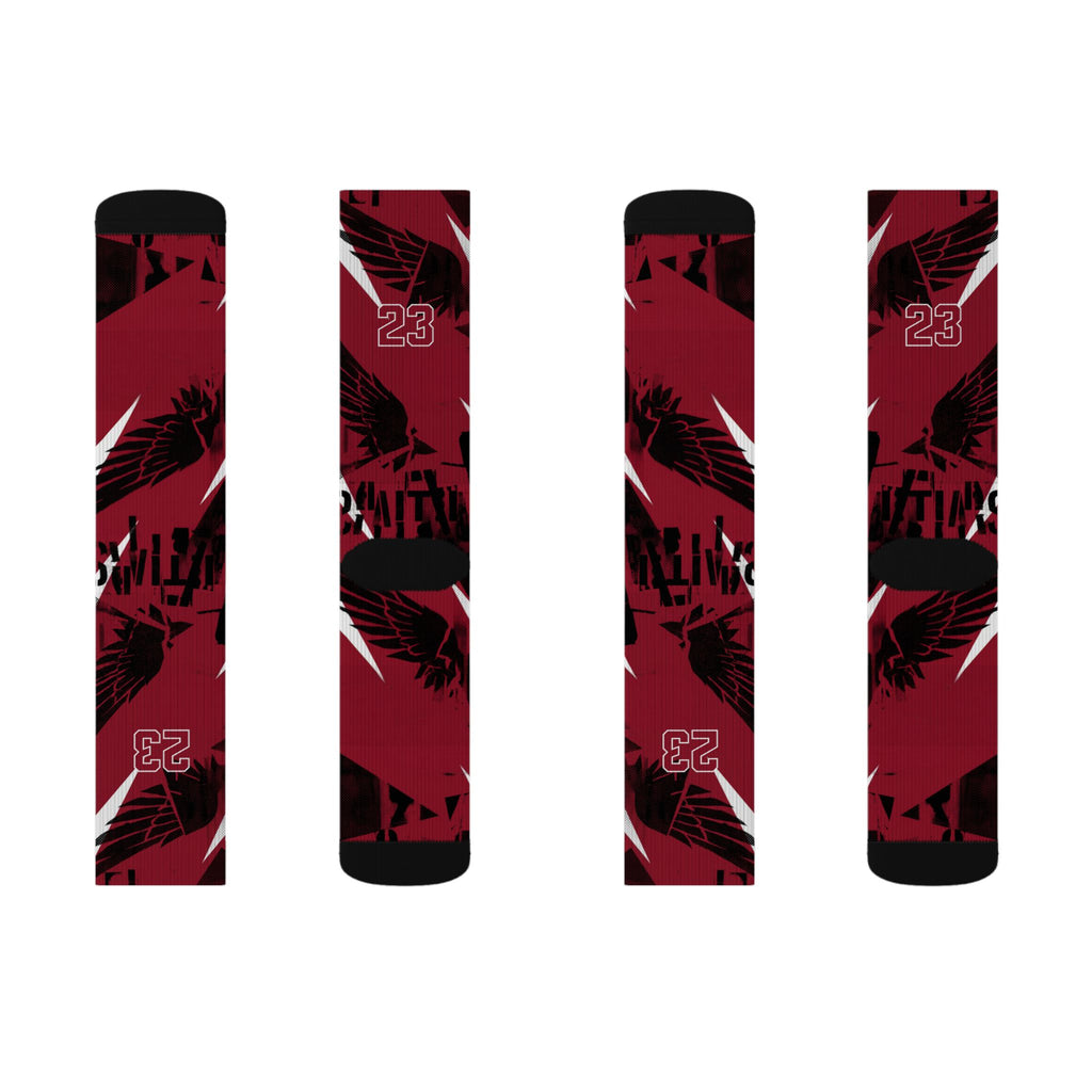 Jordan 1 Retro Low OG Banned 2026 matching Crew Socks | Crimson Red Basketball Streetwear