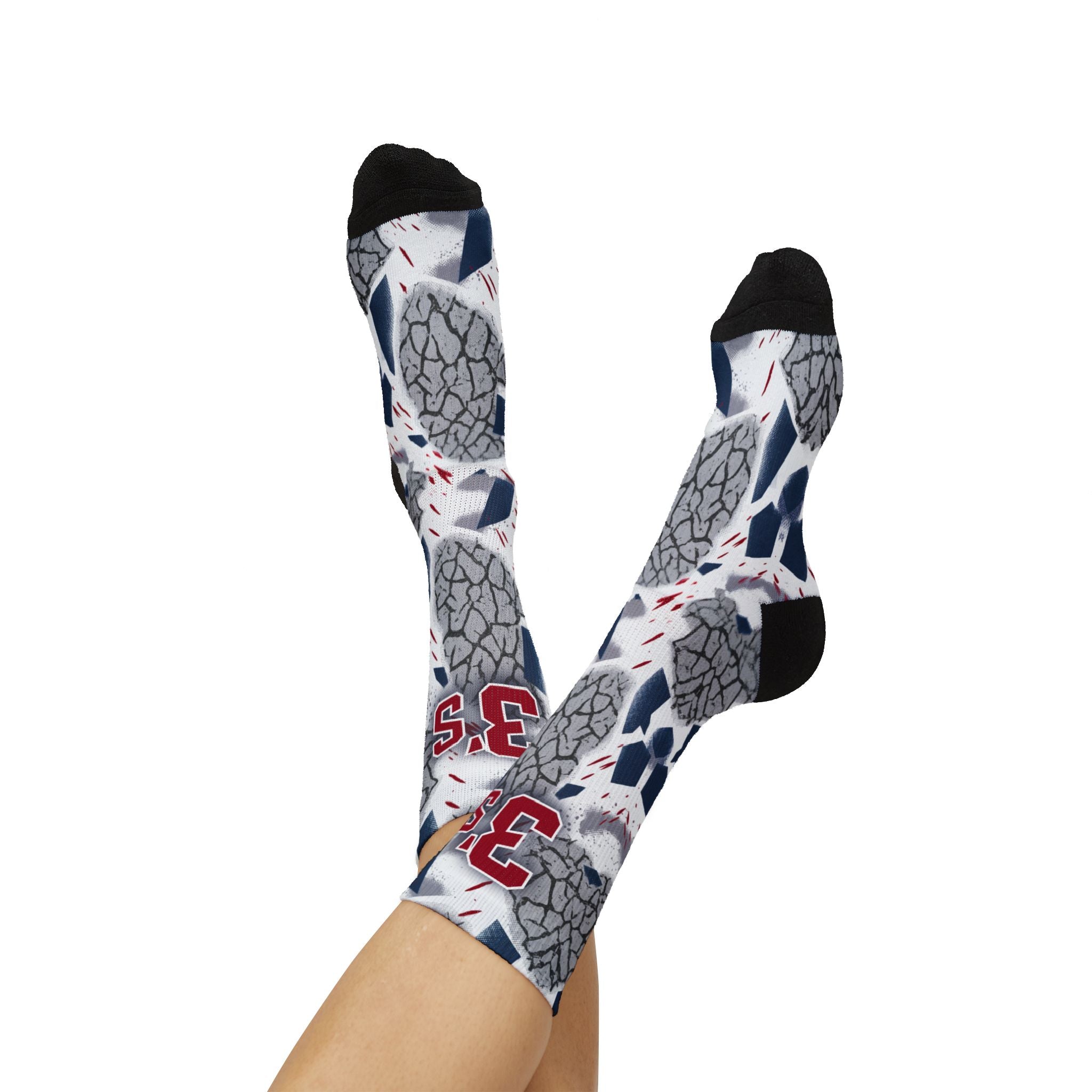 Socks to match Jordan 3 'True Blue' 2026 Matching Socks