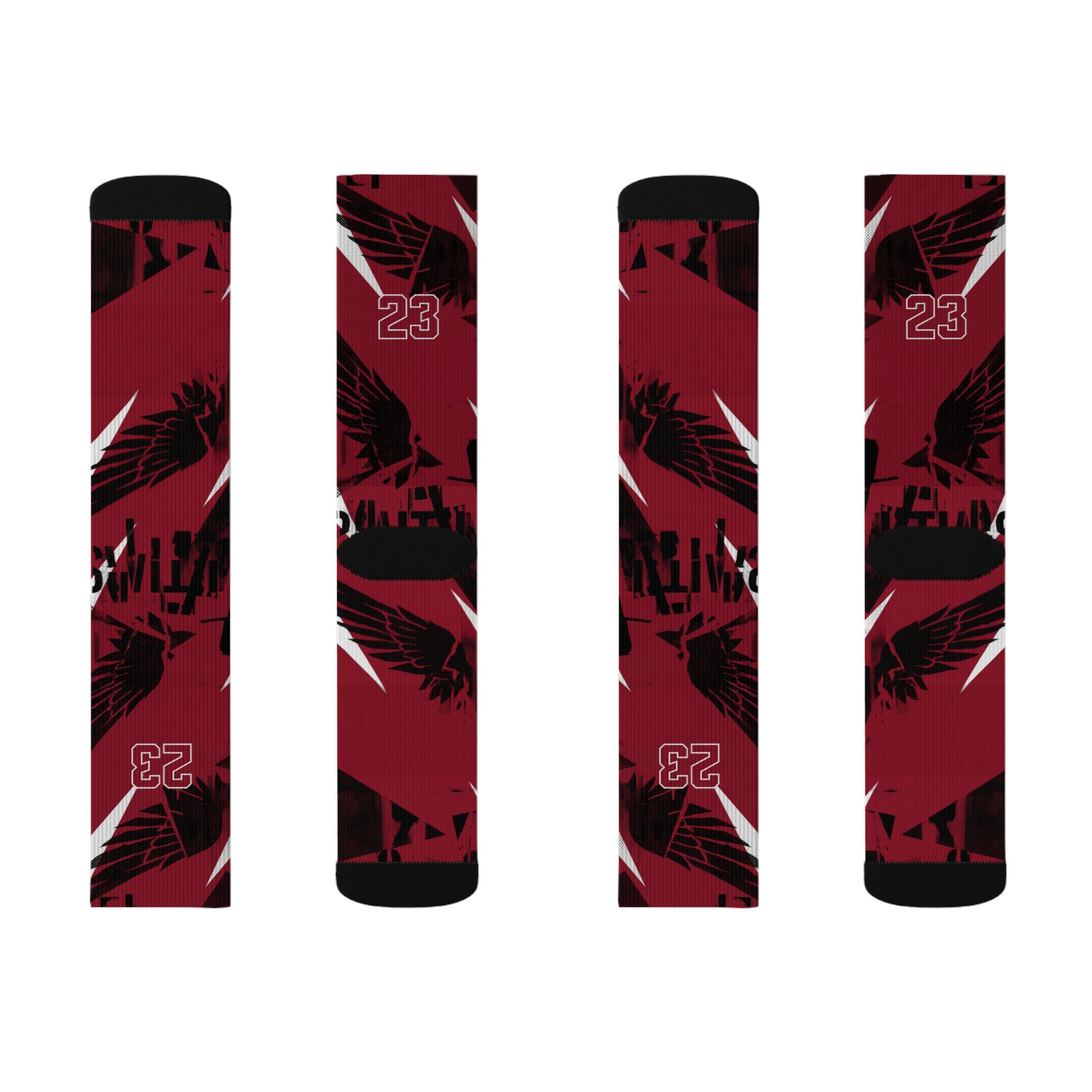 Jordan 1 Retro Low OG Banned 2026 matching Crew Socks | Crimson Red Basketball Streetwear
