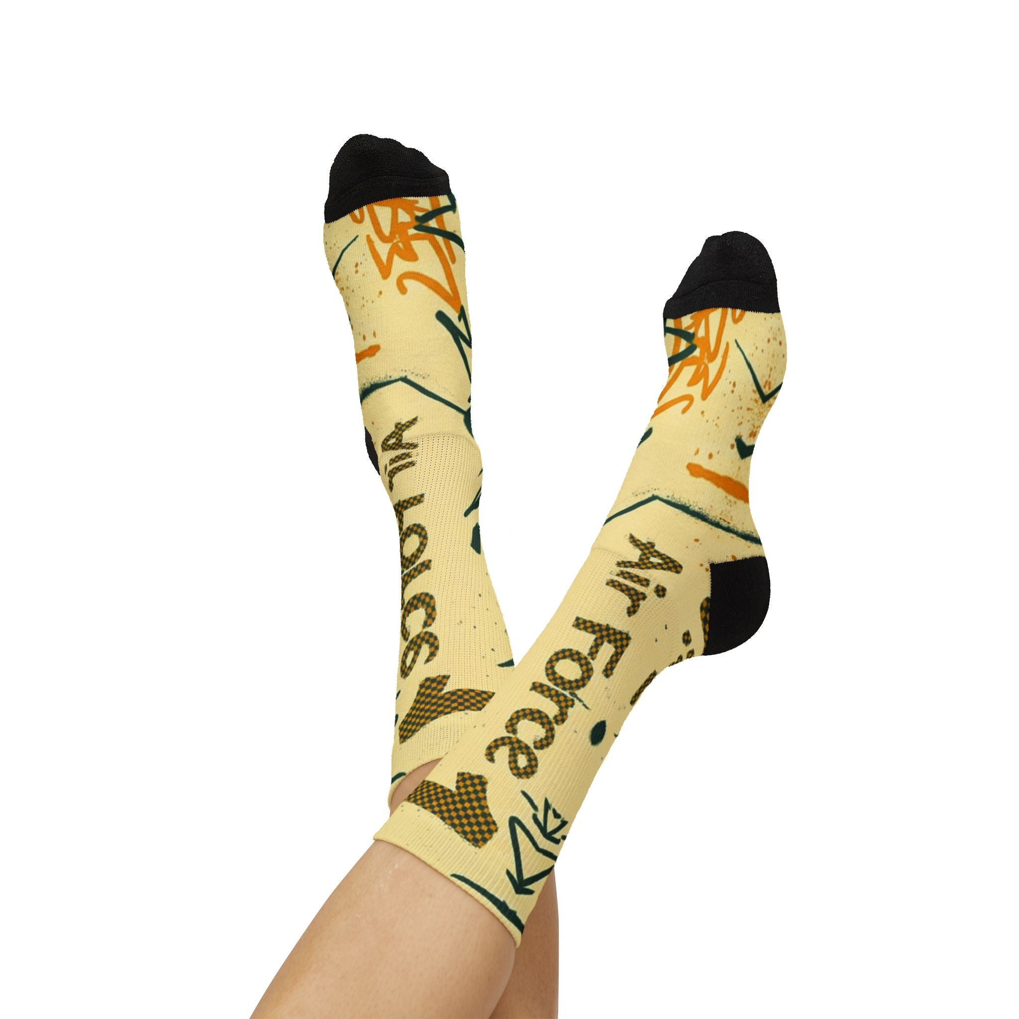 Socks to match Air Force 1 Low Patent Leather Topaz Gold Matching Crew Socks | Luxury Streetwear