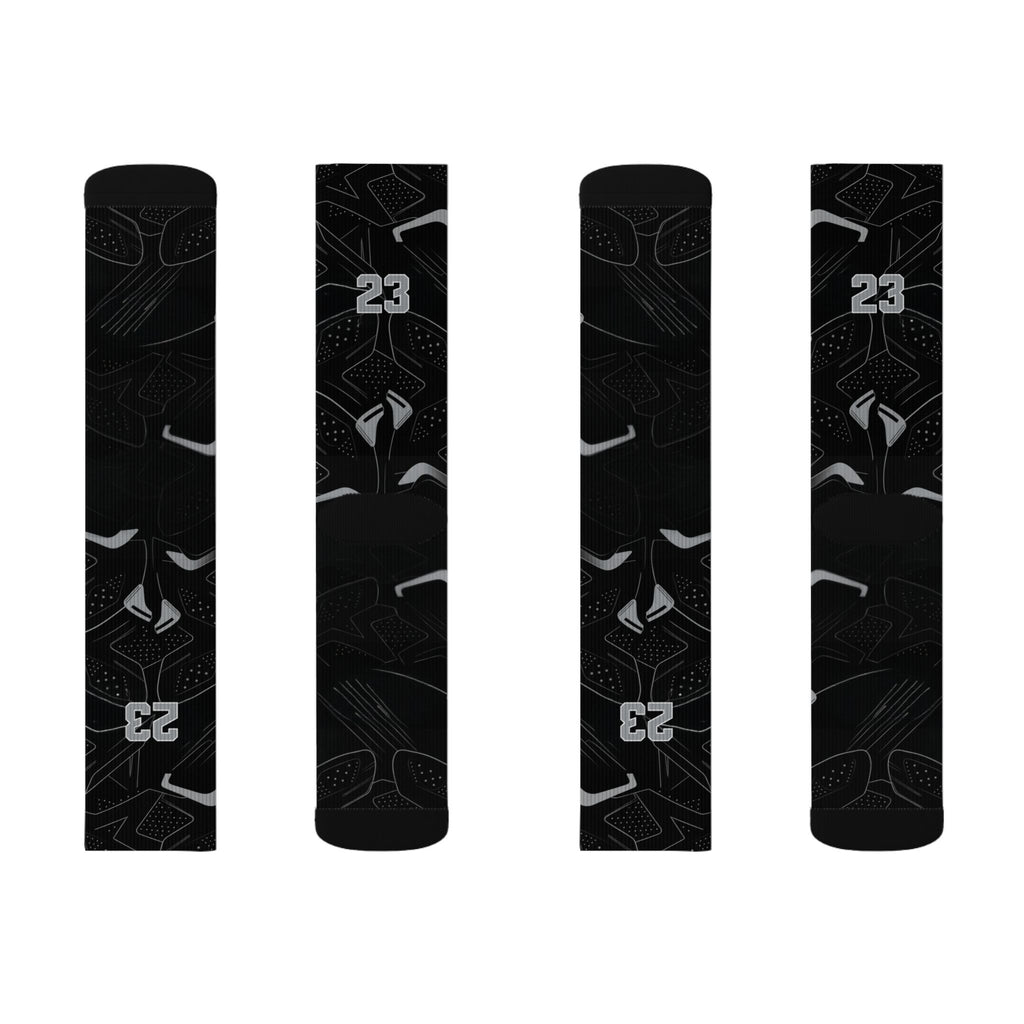 Jordan 6 Retro Cap and Gown matching Crew Socks | Black Graduation Achievement