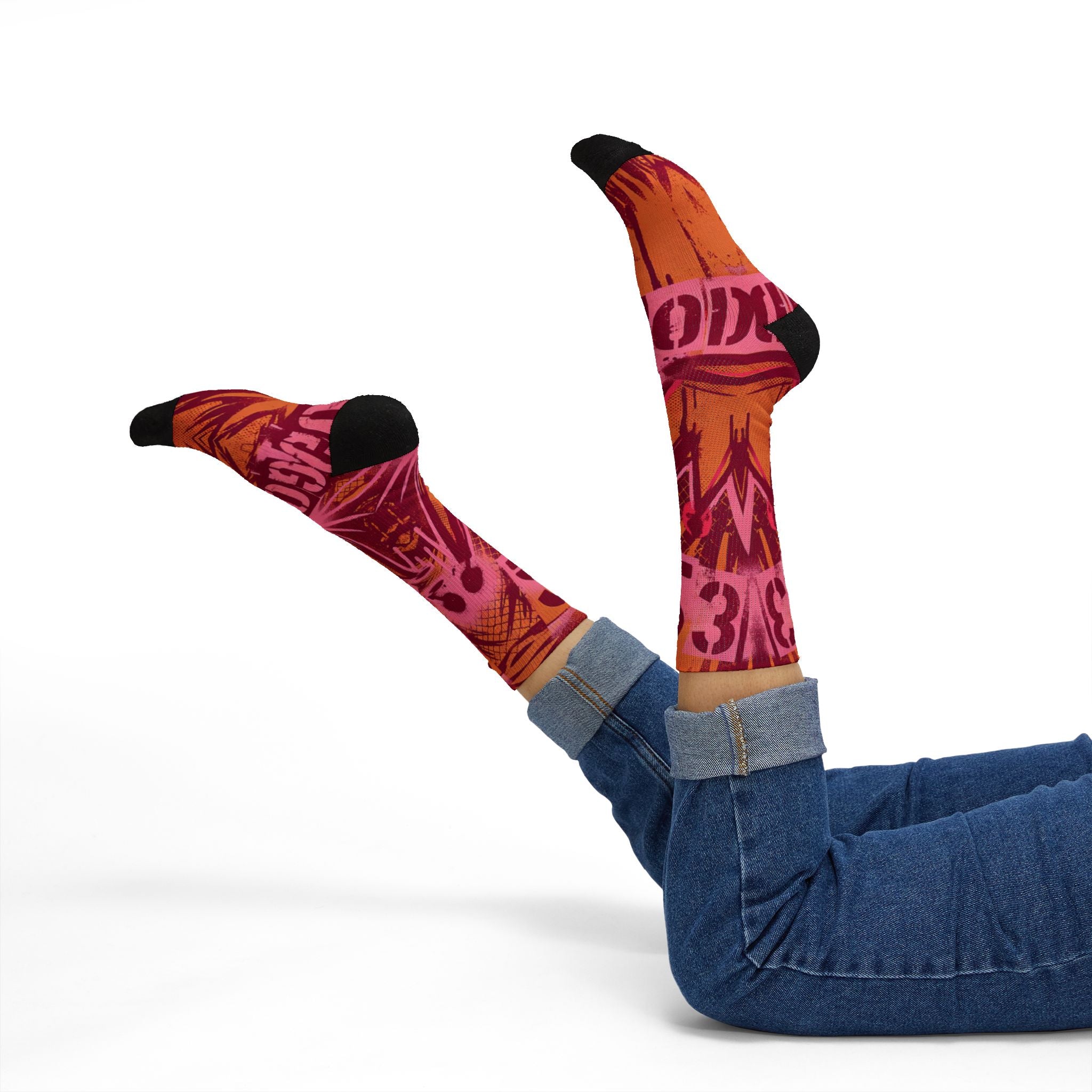 Socks to Match LB 23 Good Intentions Matching Crew Socks | LeBron Legacy Pink Orange Socks