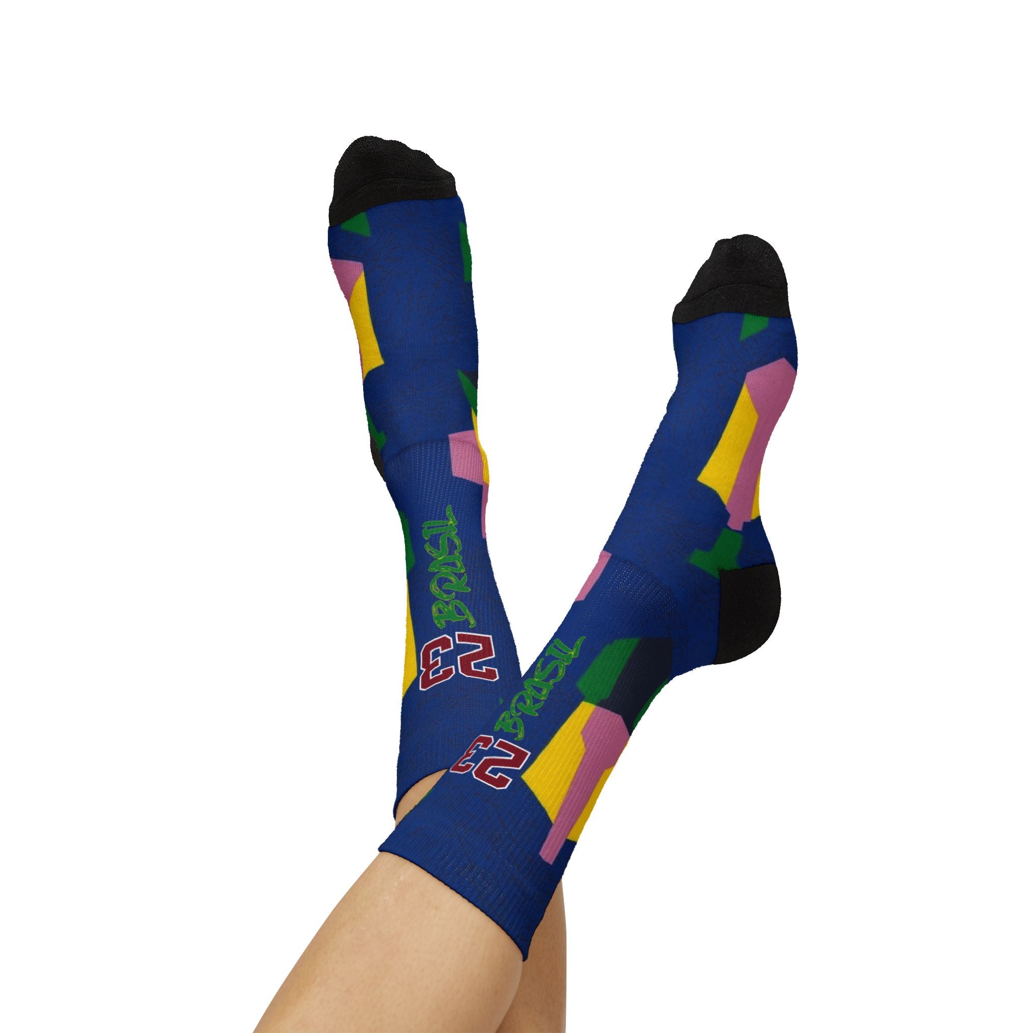Matching Socks for Jordan 3 Retro Brazil Inspired Design