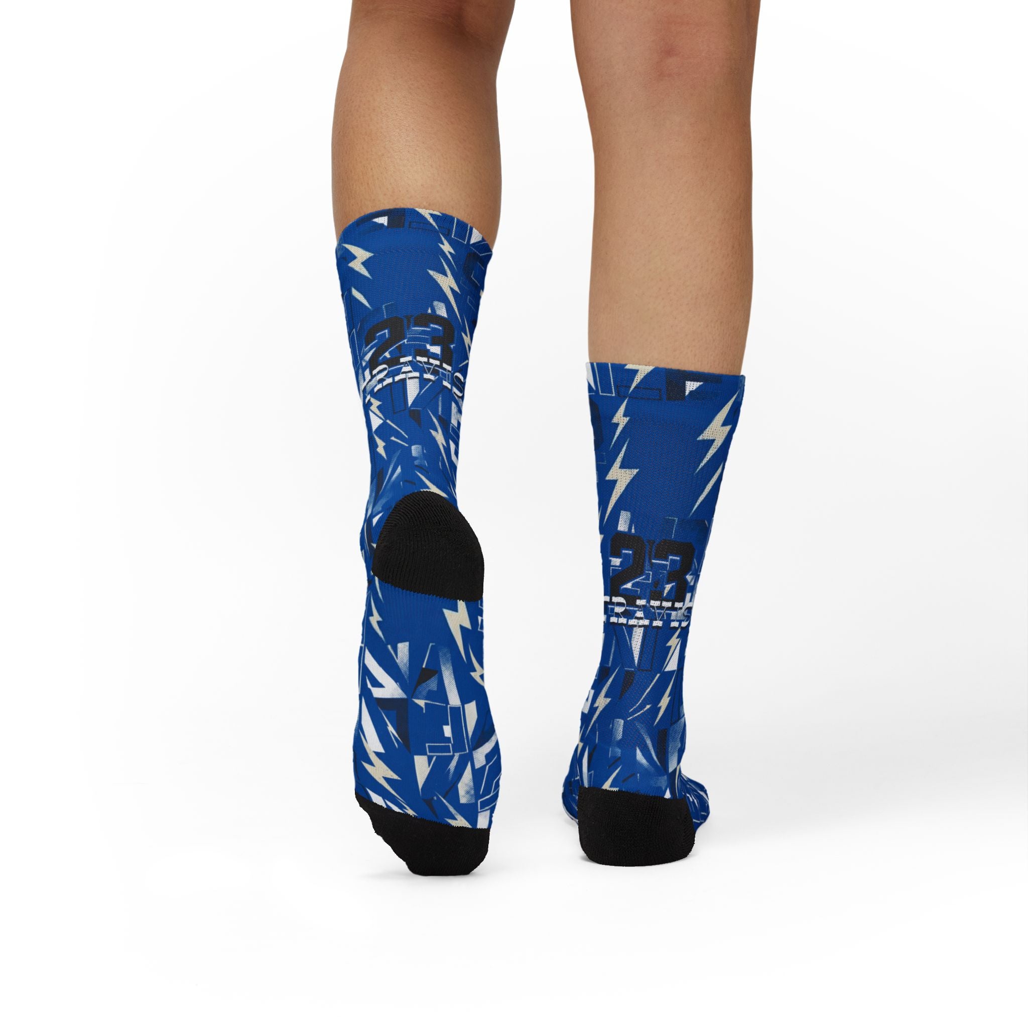 Matching Socks for Fragment Design x Travis Scott Jordan 1 Low OG Sail Military Blue Inspired Design
