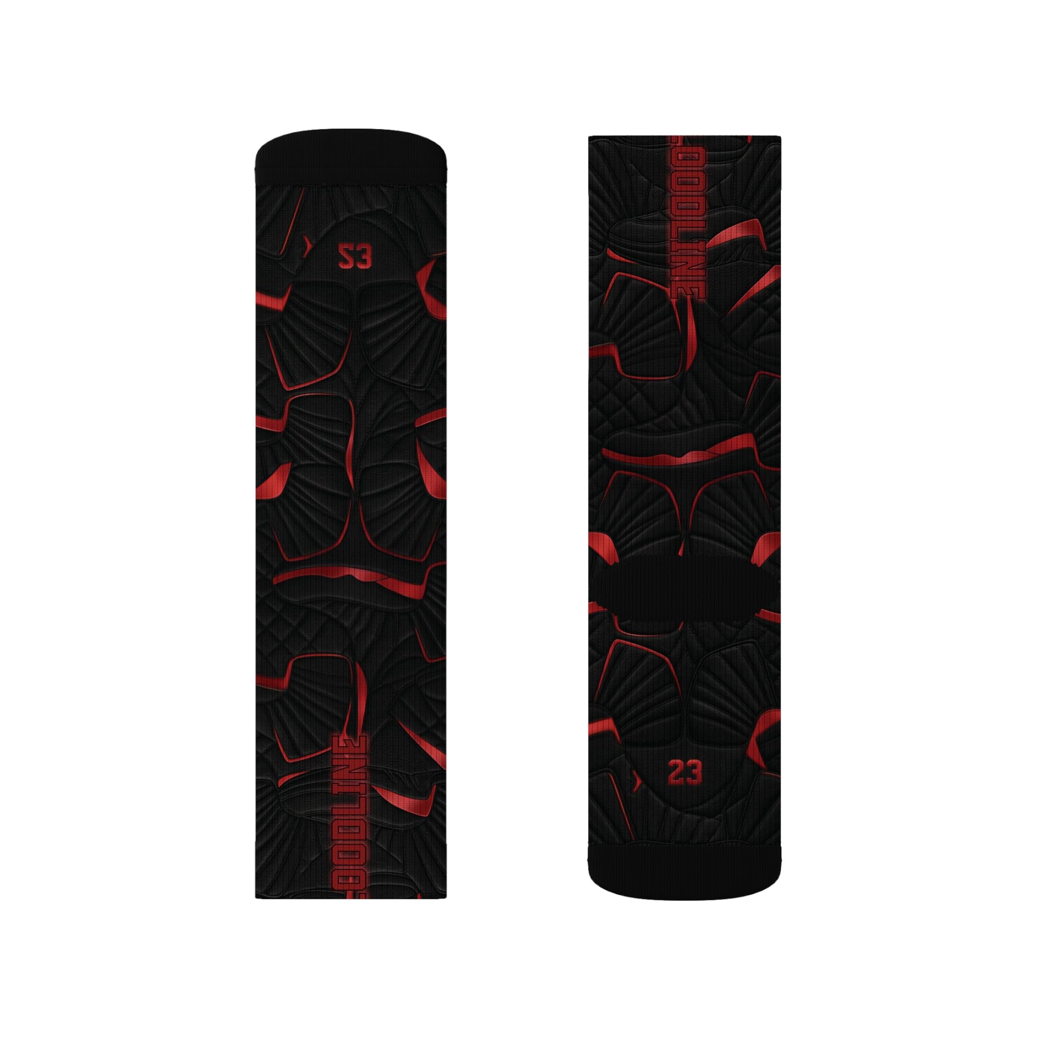 Matching Socks for Jordan 12 Retro Bloodline Inspired Design