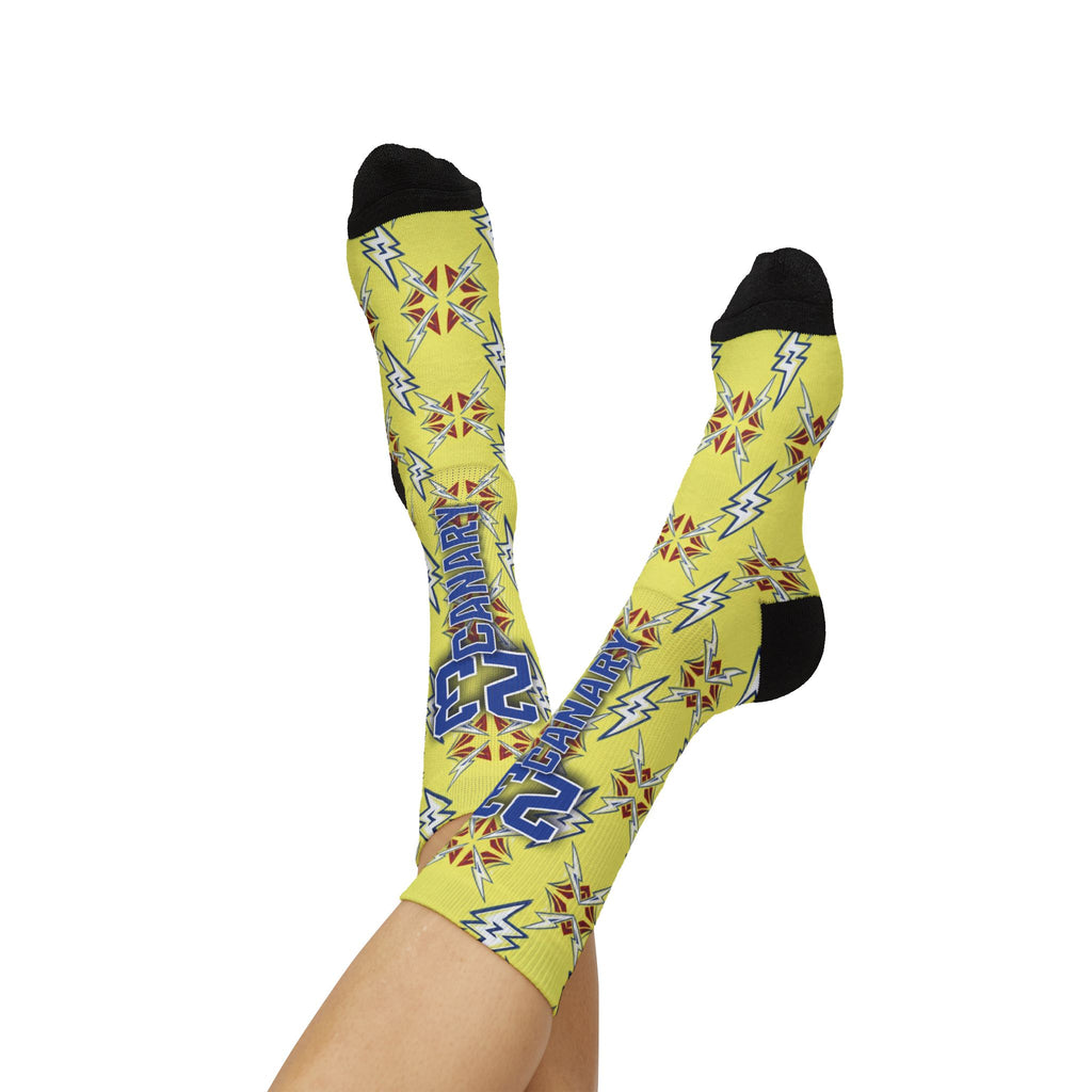 Matching Socks for Travis Scott x Wmns Jordan 1 Retro Low OG Canary Inspired Design