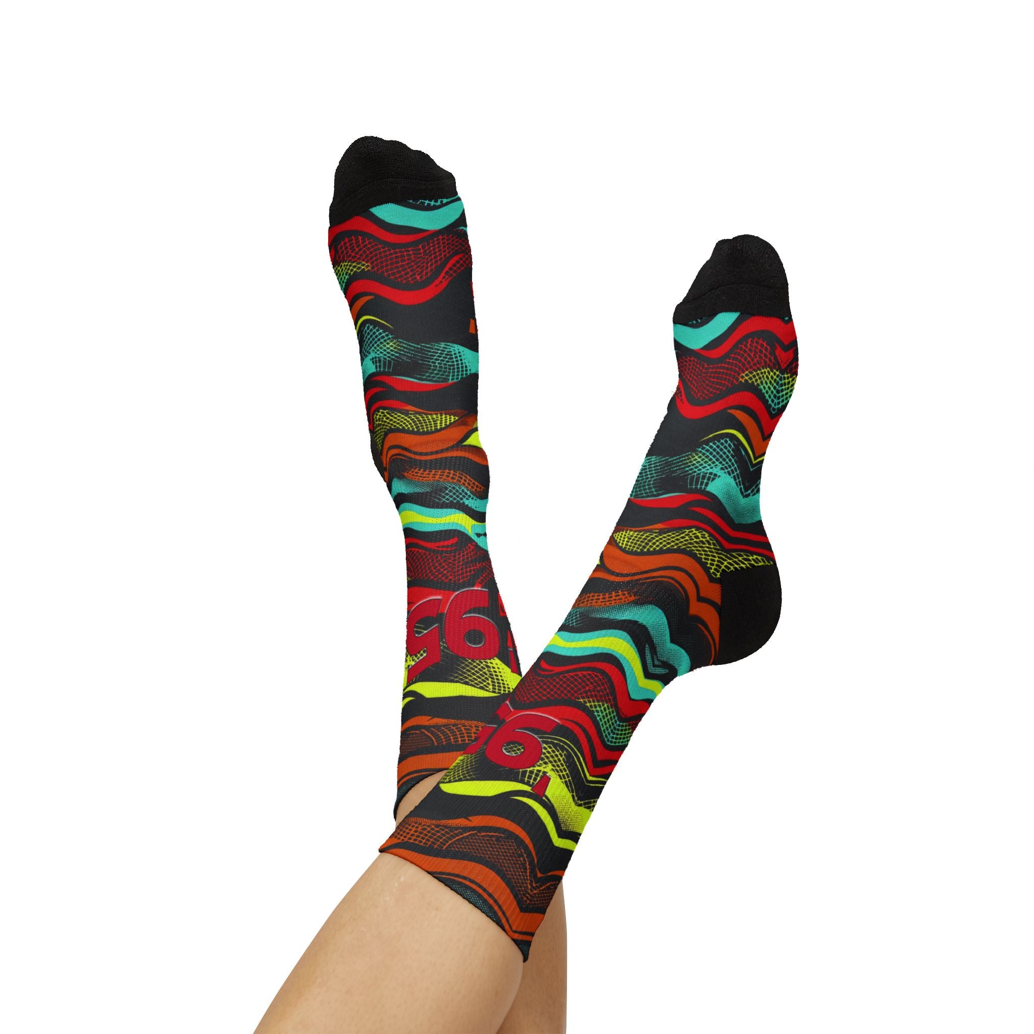 Premium crew socks for Air Max 95 Big Bubble inspired sneakerhead outfit - My Matching Socks