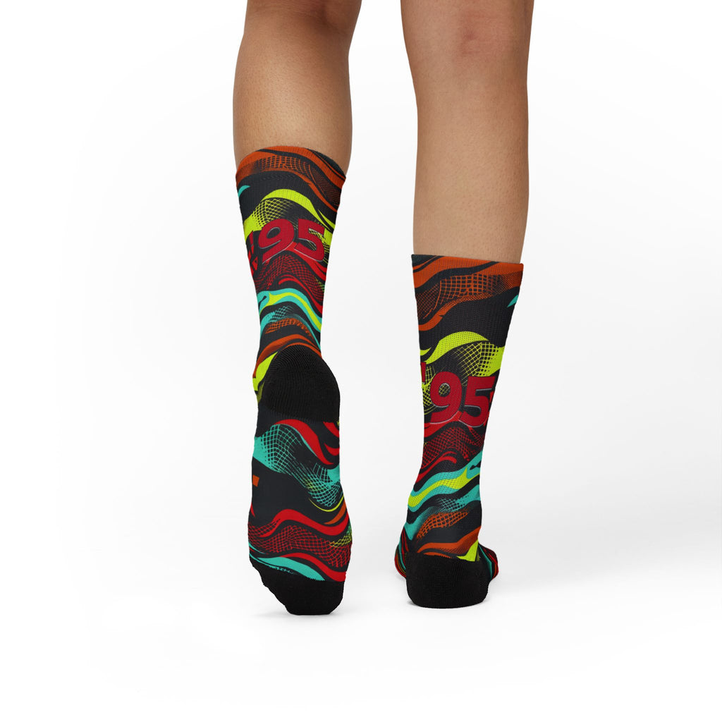 Streetwear crew socks to match Air Max 95 Big Bubble color story - My Matching Socks