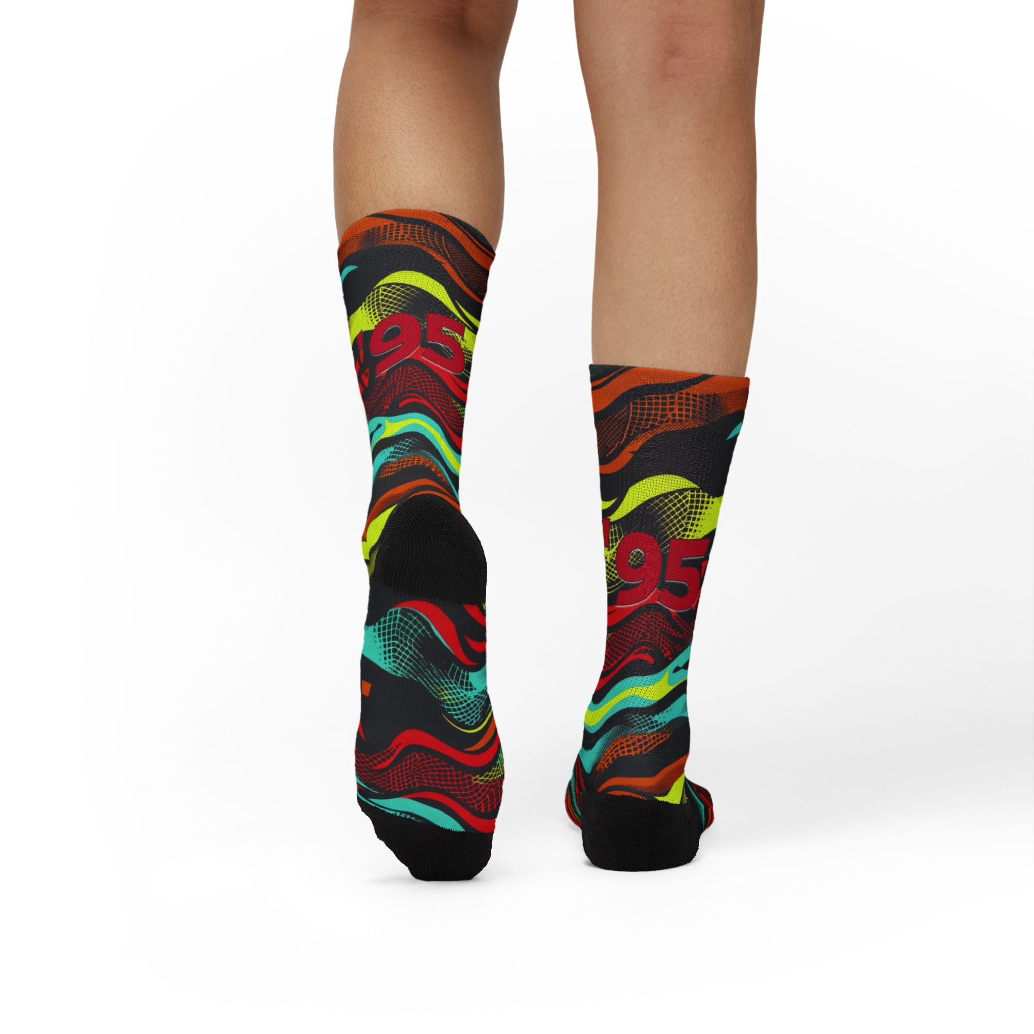 Streetwear crew socks to match Air Max 95 Big Bubble color story - My Matching Socks
