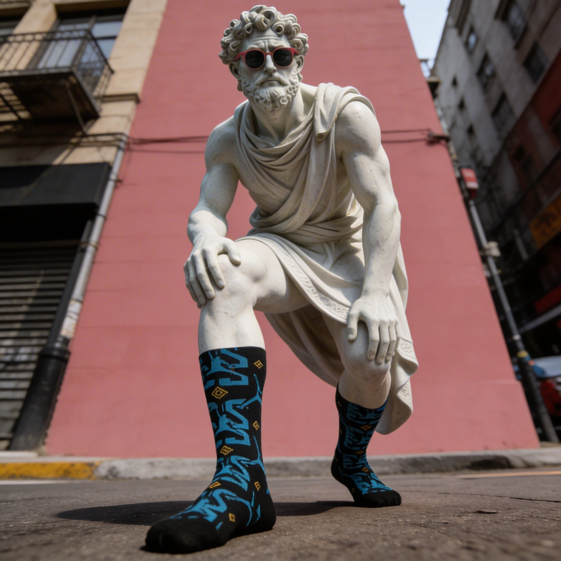 Air Jordan 11 Gamma inspired crew socks with bold tribal streetwear design - My Matching Socks