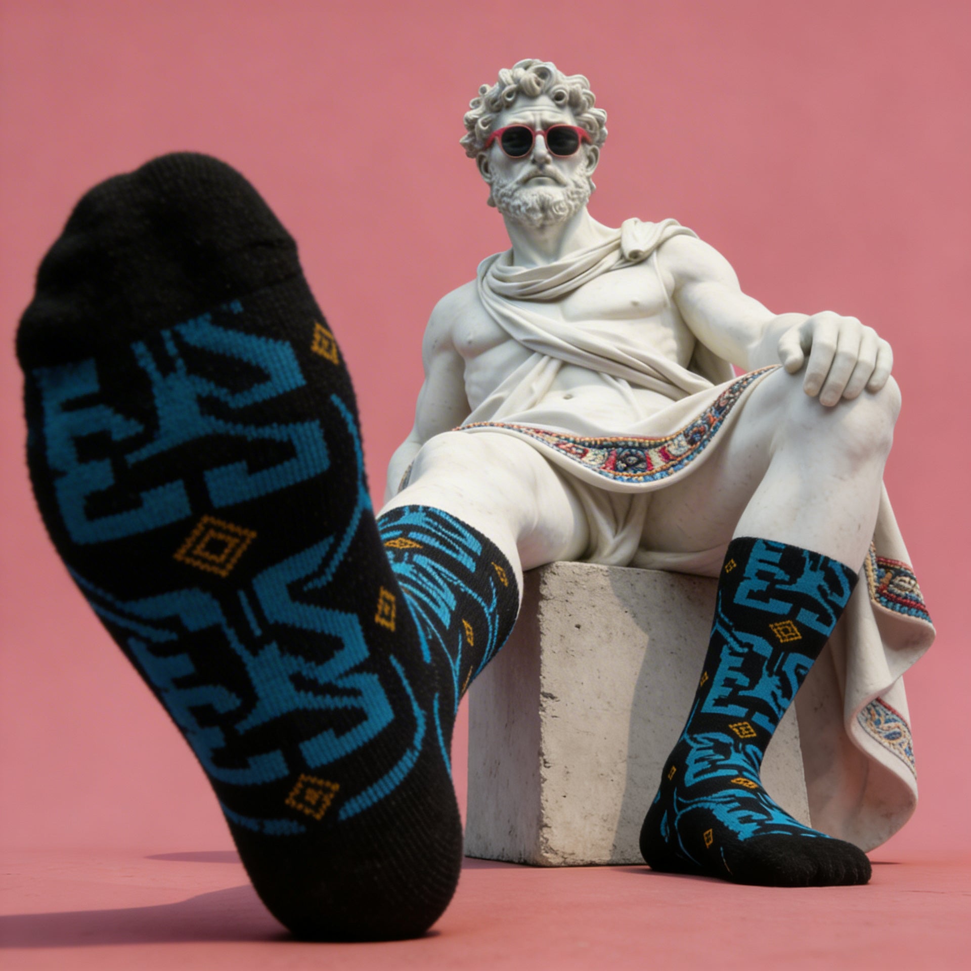 Blue black crew socks made to match Jordan 11 Gamma sneakers - My Matching Socks