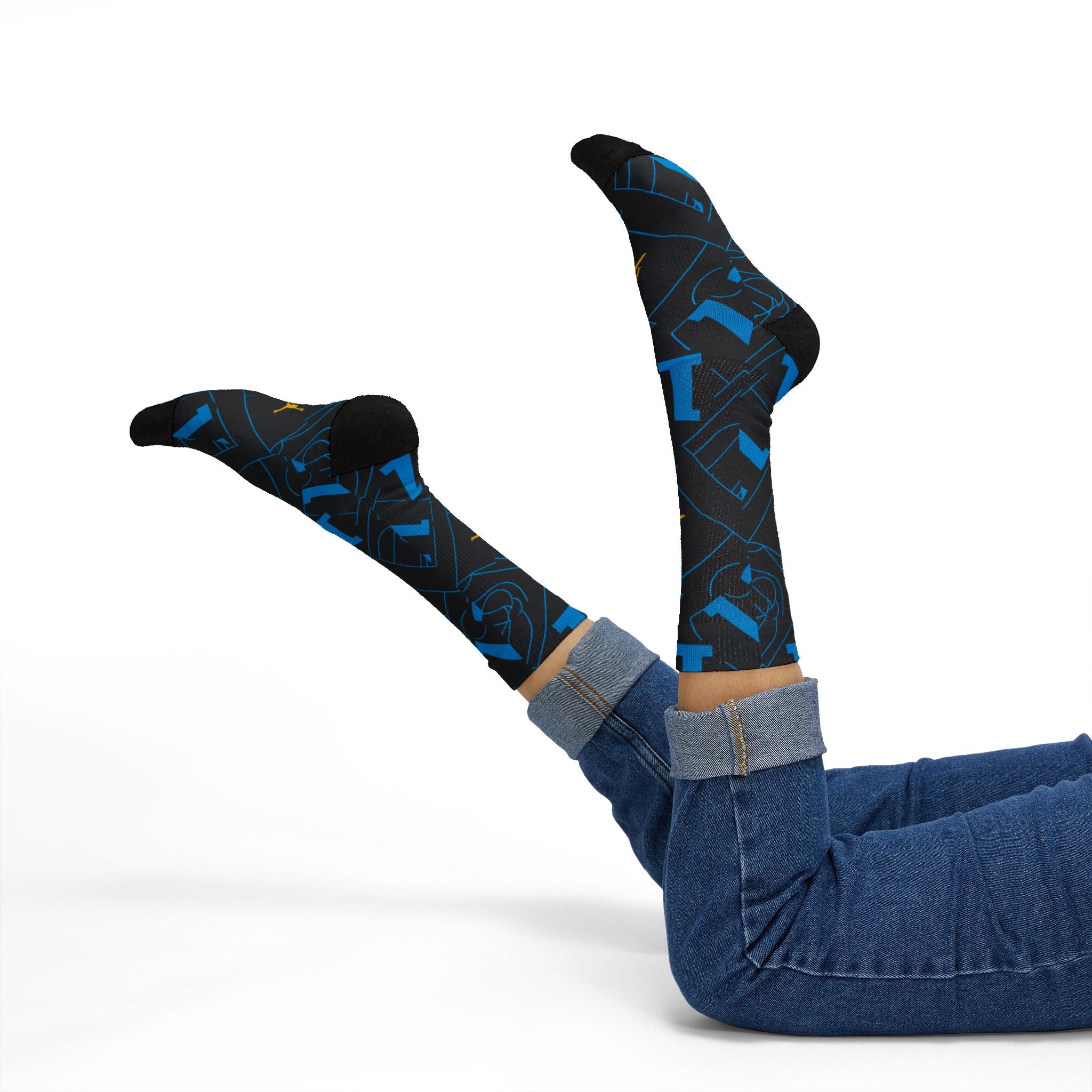 Nike Air Jordan 11 Gamma matching Pattern Socks | Sublimation Socks