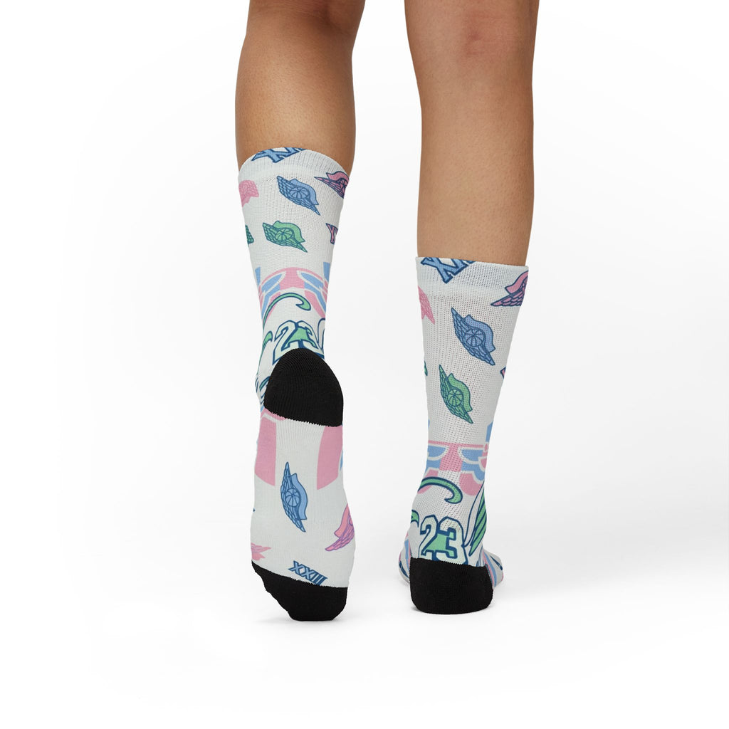 Air Jordan 4 Valentines's Day GS Pink Valentine Inspired Crew Socks  Romantic Sneaker Matching Sock  Soft Girl Streetwear Gift