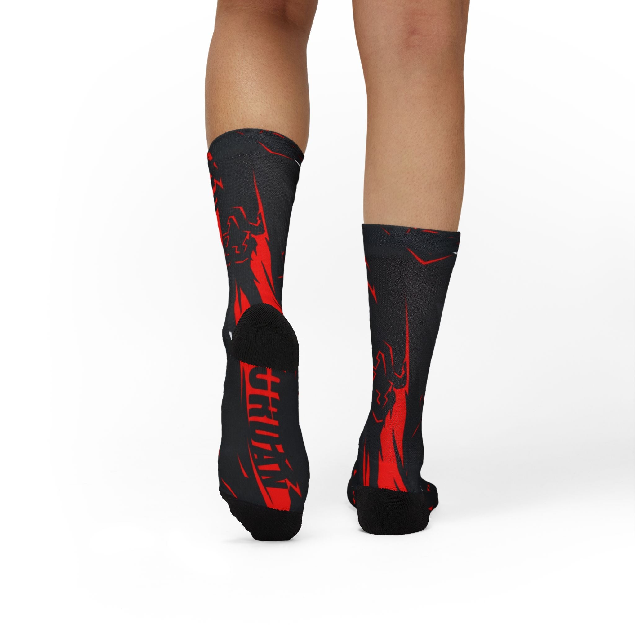 Nike Air Jordan 6 Infrared Salesman inspired matching socks | Sublimation Pattern Athletic Crew Socks