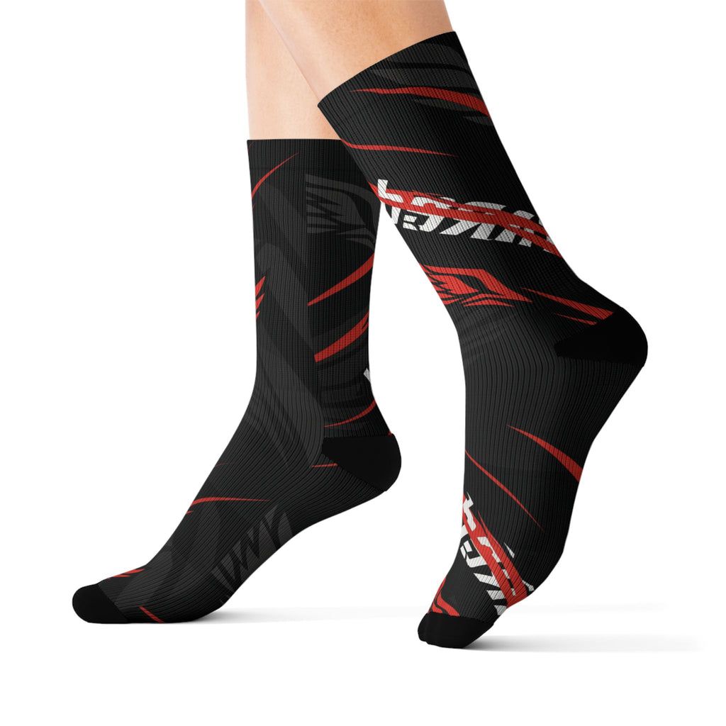 Jordan Air Jordan 6 Retro Infrared Salesman inspired Socks | Sublimation Crew Socks