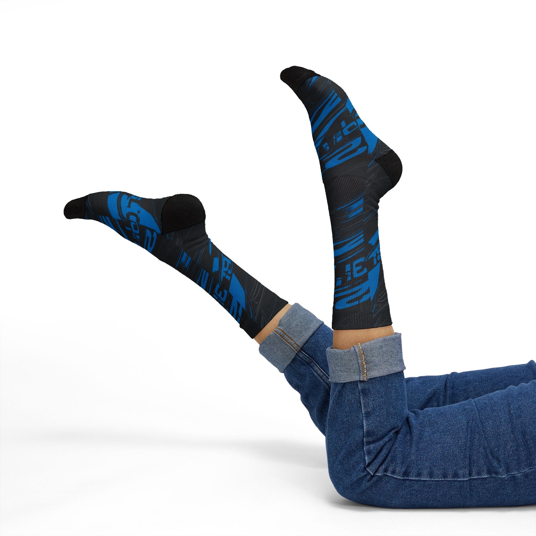 Jordan 14 Retro 'Black University Blue' 2026 matching Crew Socks | Ferrari Racing Inspired Championship Streetwear