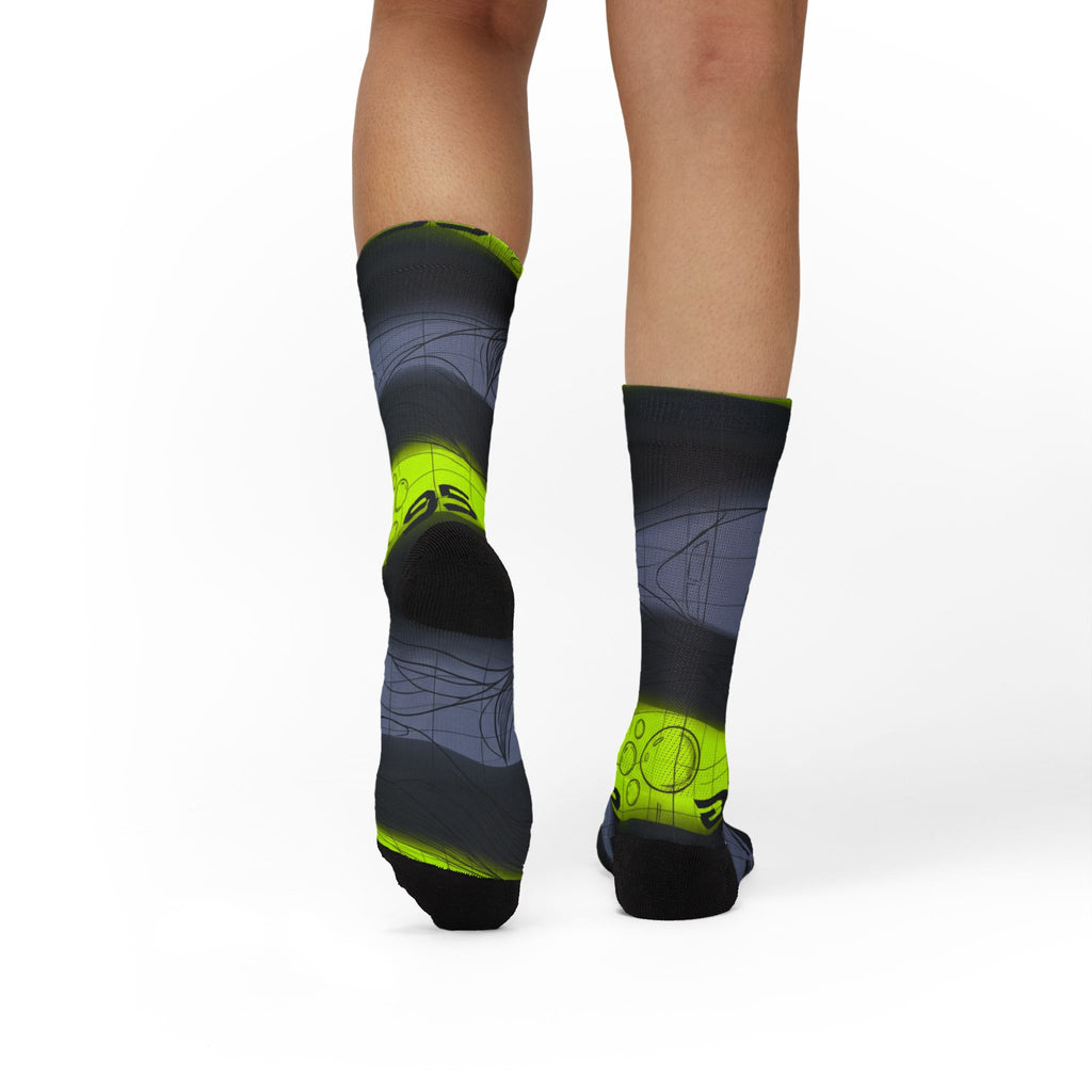 Air Max 95 OG Big Bubble Neon matching Crew Socks | 90s Tech Anatomical Industrial Black Grey Streetwear