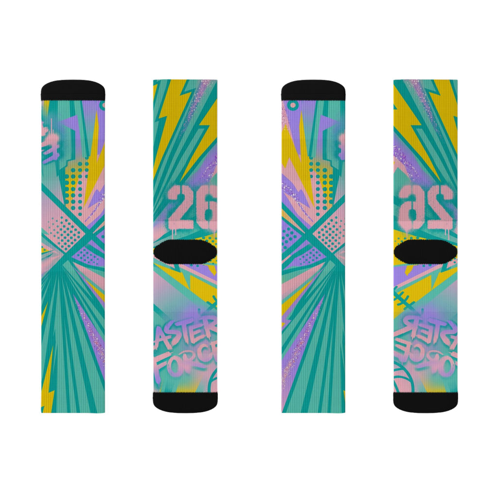 Nike Air Force 1 Dunk Low Easter 2026 matching Crew Socks | Pastel Holographic Streetwear Basketball Socks Gift