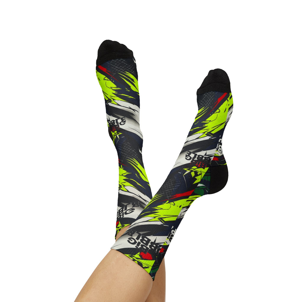 Air Max 95 OG 'Big Bubble - Paisley Neon' matching Crew Socks | 90s Tech Nostalgia Volt Black Streetwear