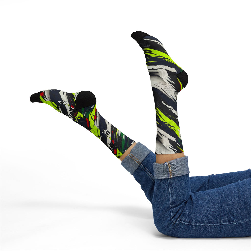 Air Max 95 OG 'Big Bubble - Paisley Neon' matching Crew Socks | 90s Tech Nostalgia Volt Black Streetwear