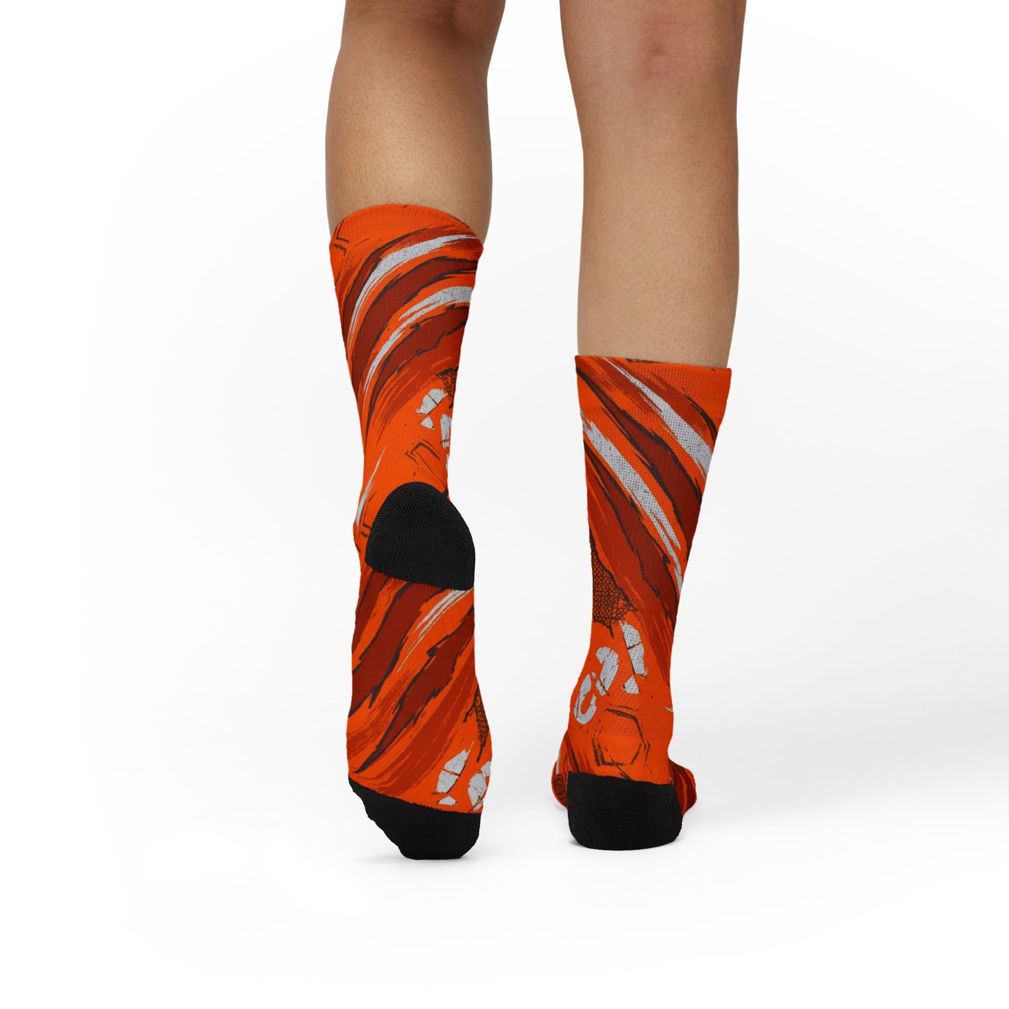 NOCTA x Hot Step 2 Total Orange matching Crew Socks | Drake Inspired Orange Tech Basketball Streetwear
