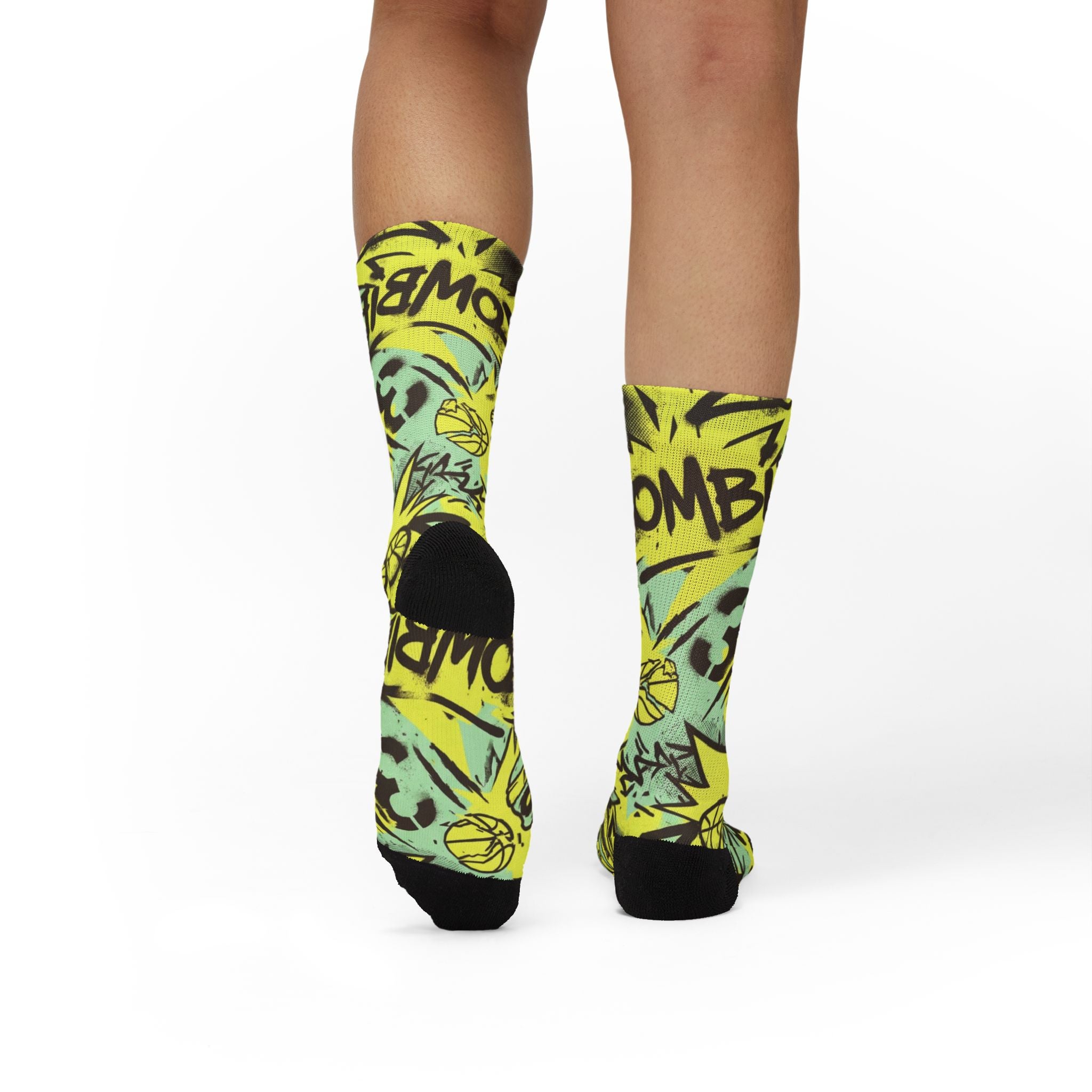 Ja 3 Zombie Matching Crew Socks | Toxic Horror Basketball Streetwear