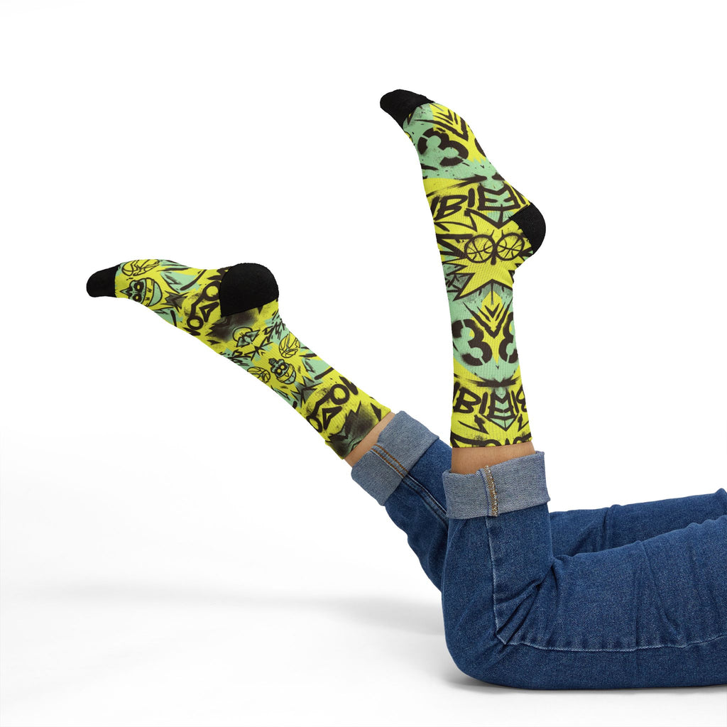 Ja 3 Zombie Matching Crew Socks | Toxic Horror Basketball Streetwear