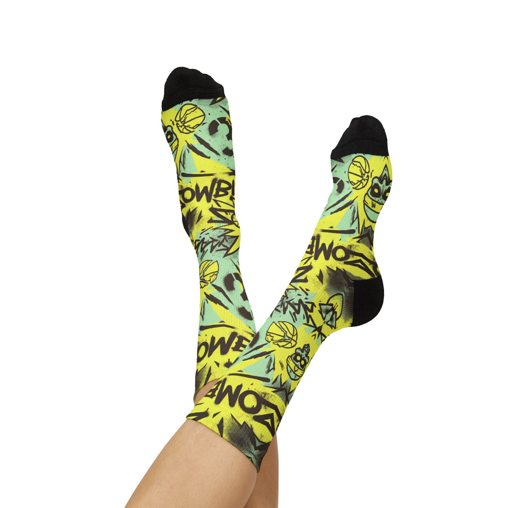 Ja 3 Zombie Matching Crew Socks | Toxic Horror Basketball Streetwear