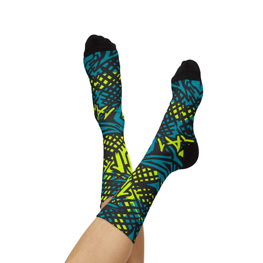 Nike Air Jordan 11 Gamma matching Crew Socks | Electric Blue Streetwear Basketball Collector Gift