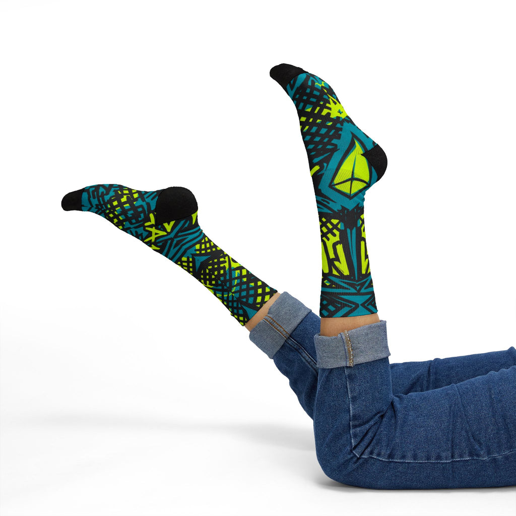 Nike Air Jordan 11 Gamma matching Crew Socks | Electric Blue Streetwear Basketball Collector Gift