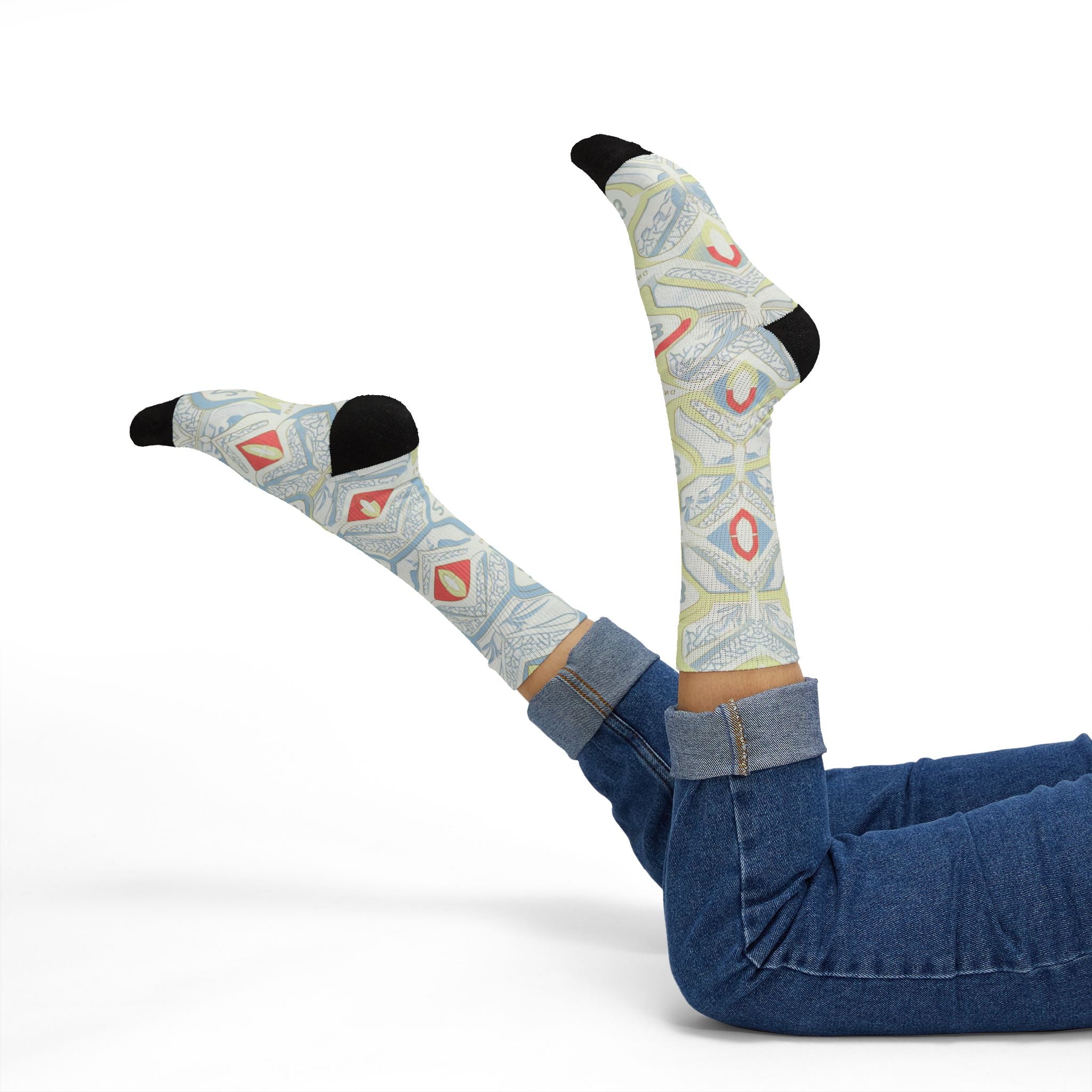 Jordan 3 Retro 'Spring is In The Air' matching Crew Socks | Spring Cement Print Basketball Streetwear