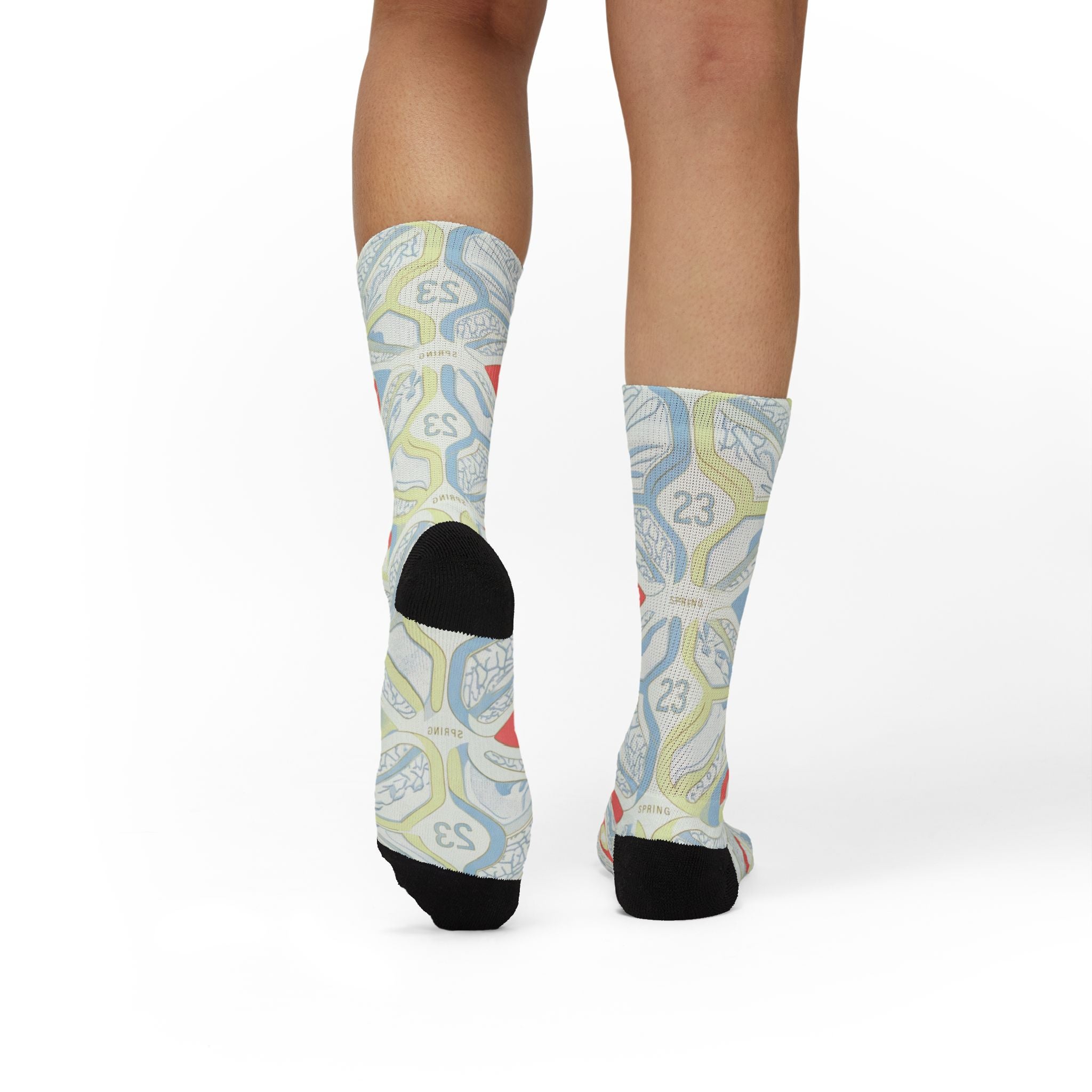 Jordan 3 Retro 'Spring is In The Air' matching Crew Socks | Spring Cement Print Basketball Streetwear