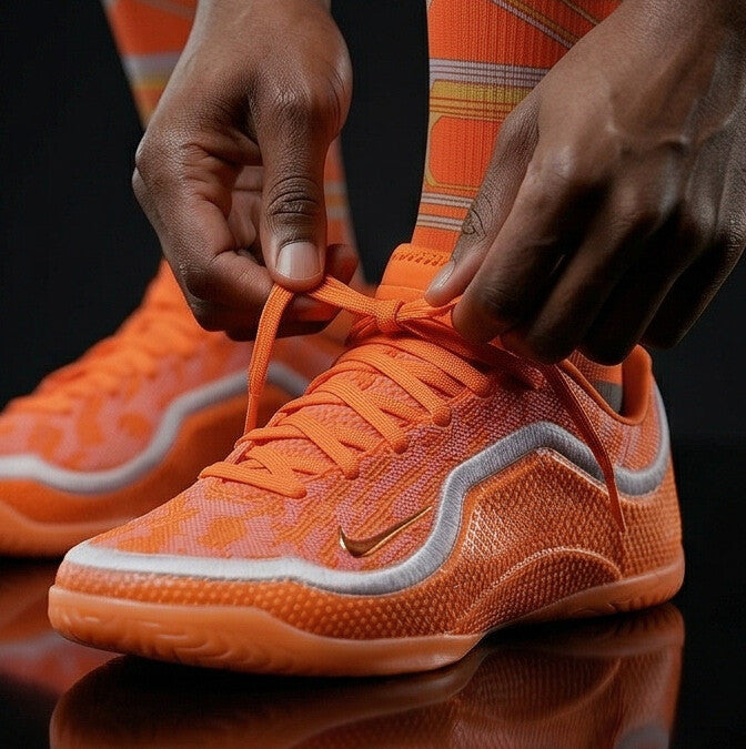 Socks to Match LB 23 Shoe Bag Matching Crew Socks | Premium Orange Equipment Basketball Streetwear