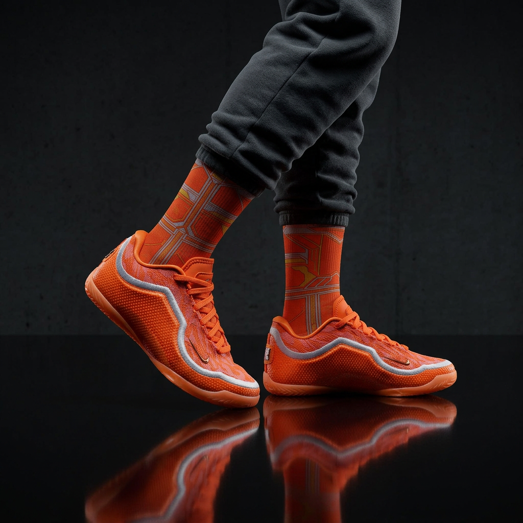Nike LeBron 23 Shoe Bag Matching Crew Socks | Premium Orange Equipment Basketball Streetwear