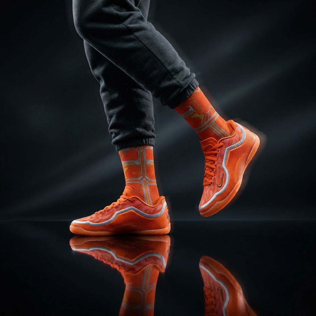 Nike LeBron 23 Shoe Bag Matching Crew Socks | Premium Orange Equipment Basketball Streetwear