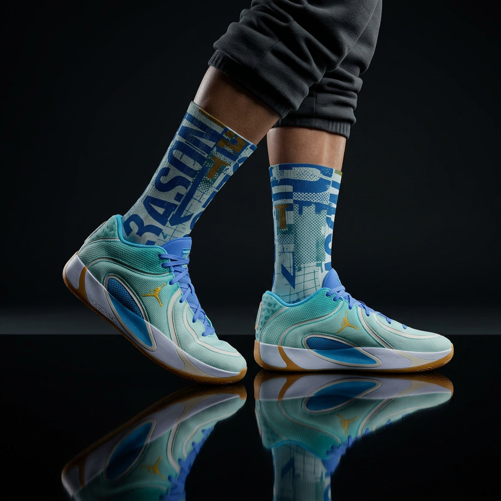Jordan Tatum 4 Offseason Matching Crew Socks | Training Grind Basketball Streetwear Socks