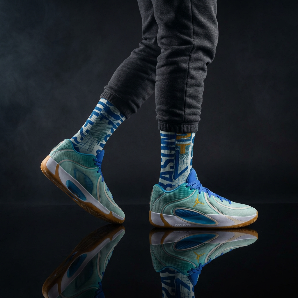 Jordan Tatum 4 Offseason Matching Crew Socks | Training Grind Basketball Streetwear Socks