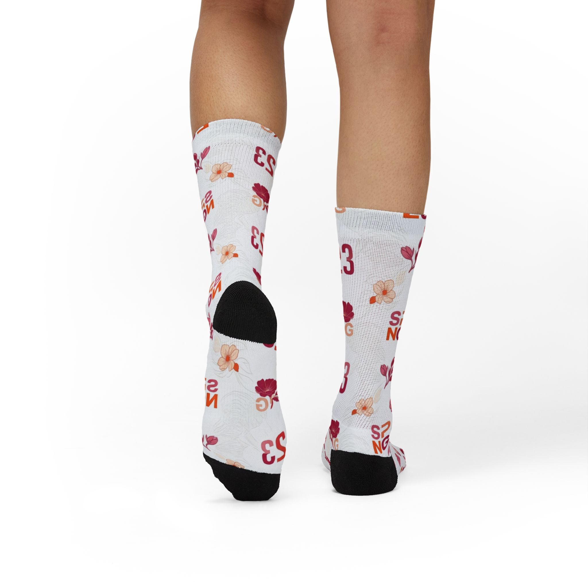 Jordan 3 Retro Spring Flowers Matching Crew Socks | Botanical Streetwear Floral Pattern Basketball