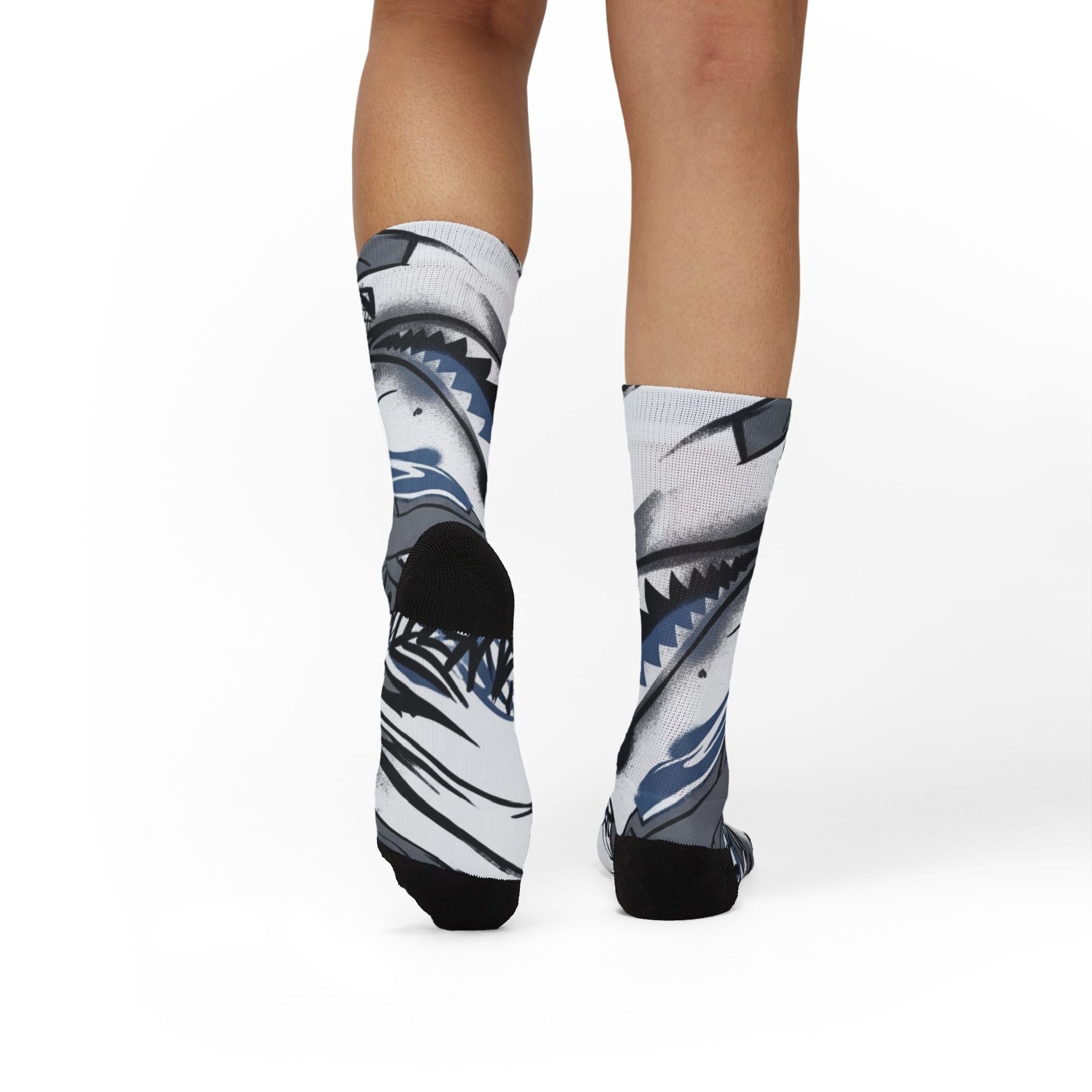 Jordan 5 Retro White Metallic Matching Crew Socks | Fighter Jet Metallic Streetwear Basketball