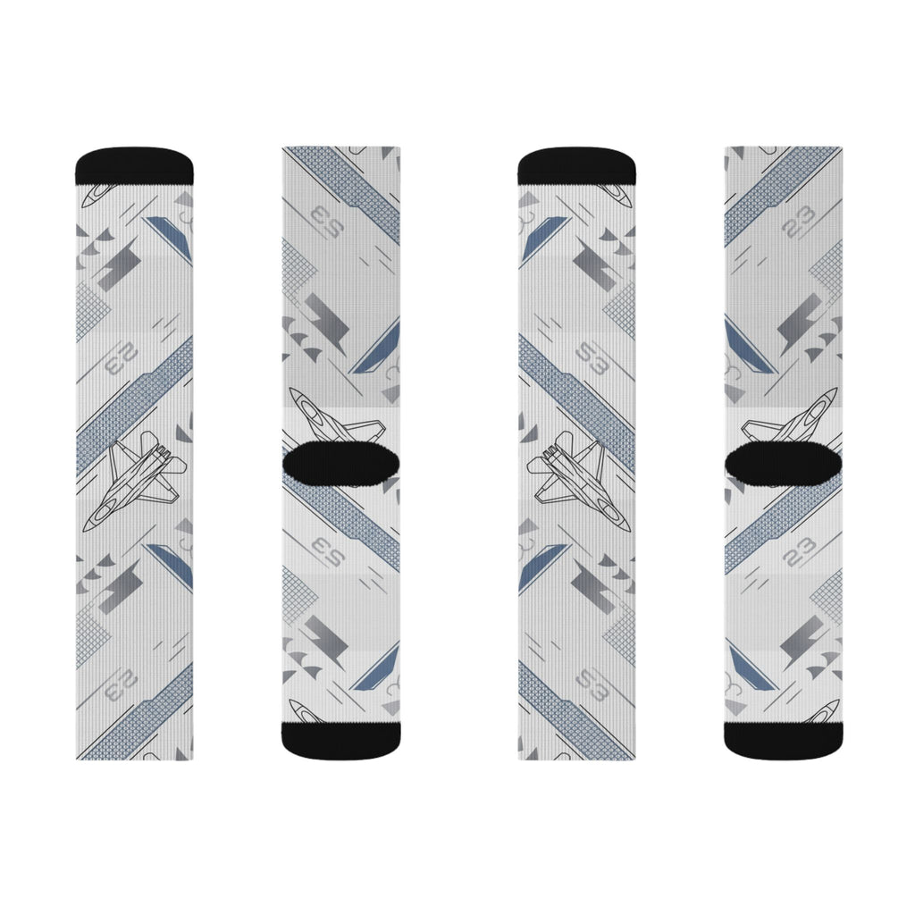 Jordan 5 Retro White Metallic Matching Crew Socks | Fighter Jet Metallic Streetwear Basketball