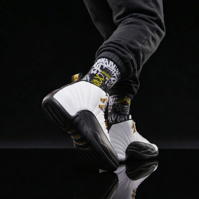 Jordan 12 Retro Taxi 2025 matching Crew Socks | MJ Championship Streetwear