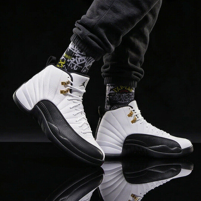 Jordan 12 Retro Taxi 2025 matching Crew Socks | MJ Championship Streetwear