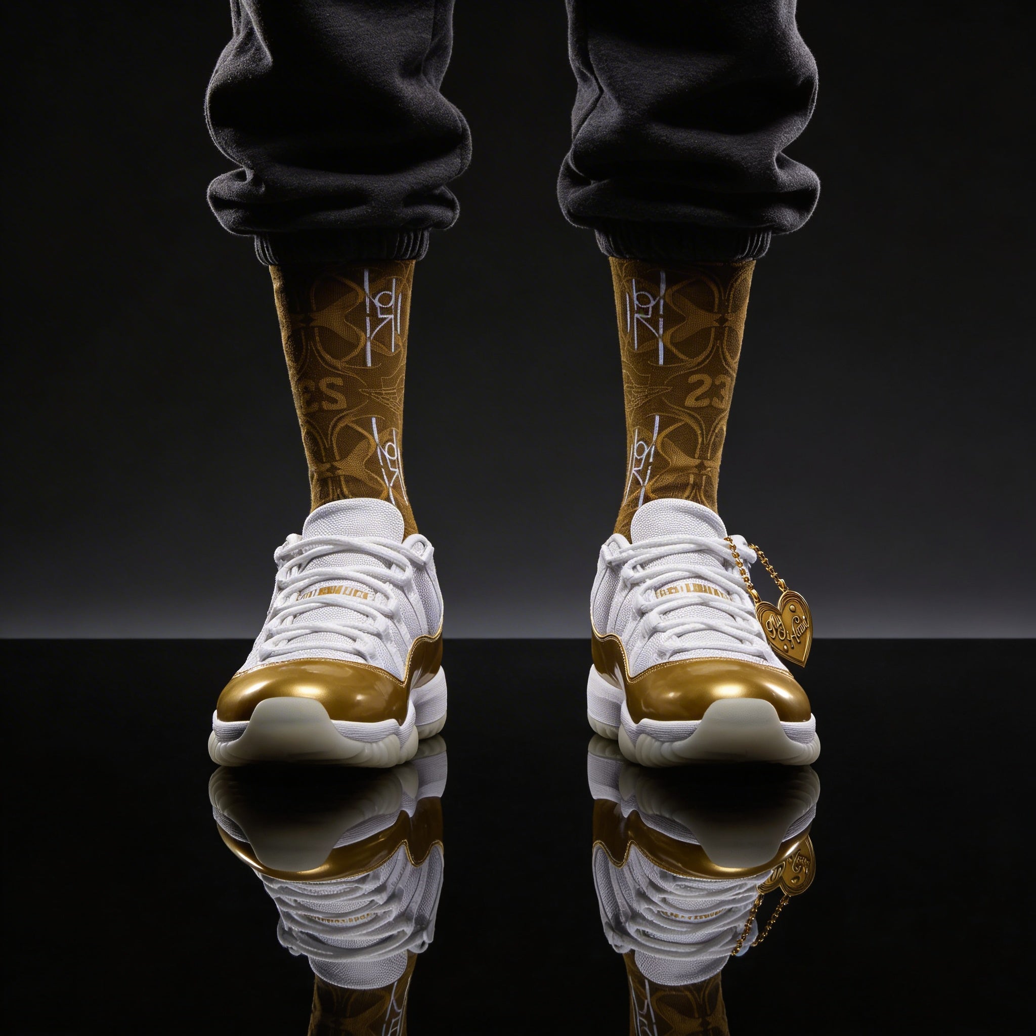 Air Jordan 11 Low Mothers Day 2026 Matching Crew Socks | Golden Basketball Streetwear