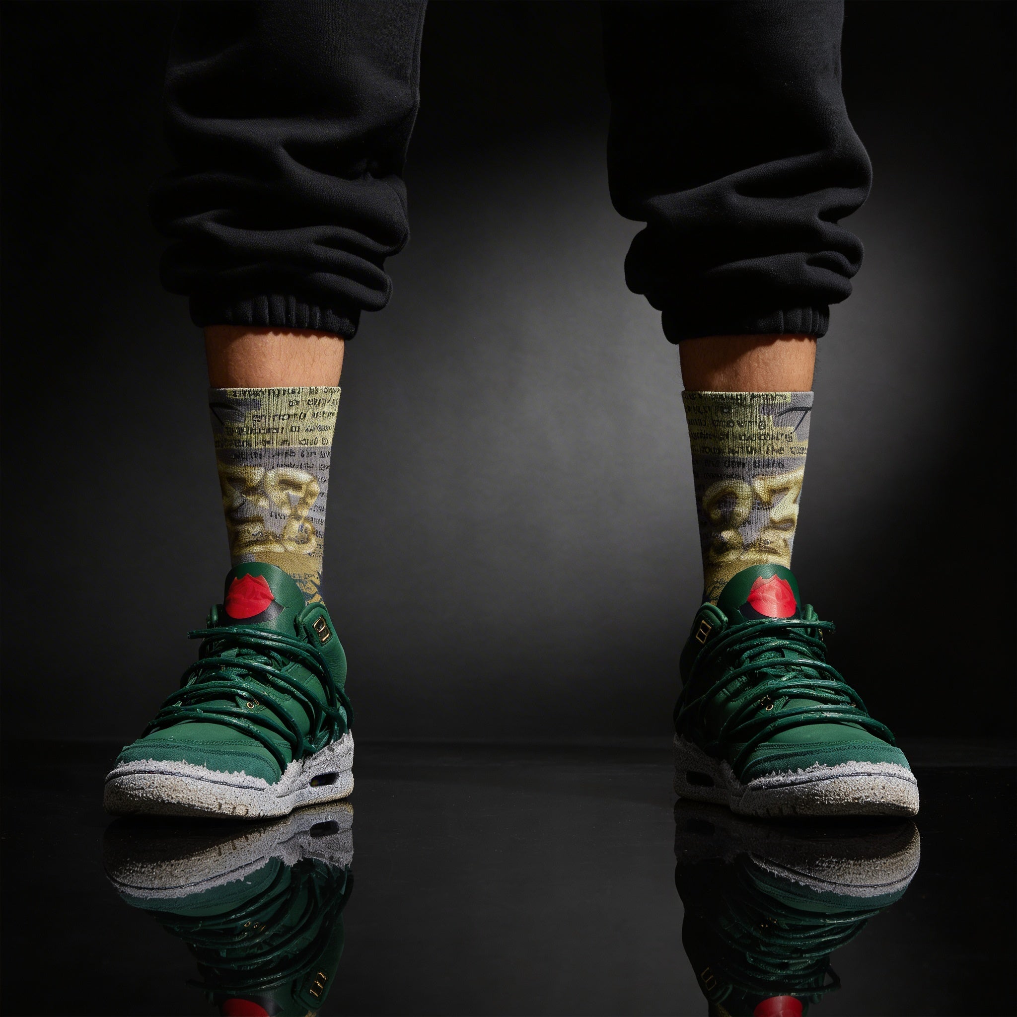 Teyana Taylor x Jordan 3 Concrete Rose Matching Crew Socks | Queens Urban Rose Streetwear